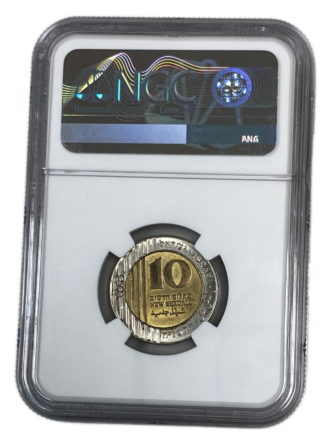 Israel - 10 Sheqels 1995 - With a Star - NGC MS 62
Several decades ago, about 25 years ago, about ... - 1 4