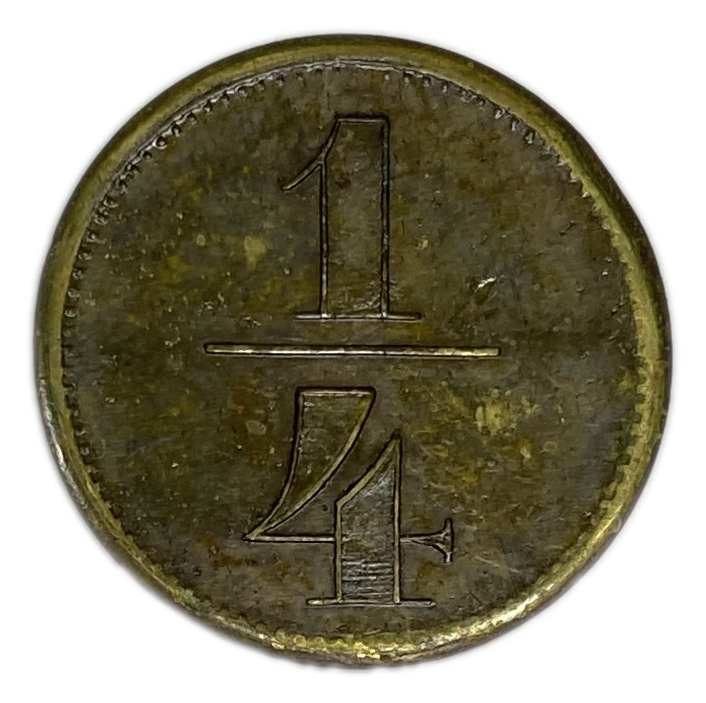 Palestine - Templar colonies tokens - 1/4 Para 1880-1917 - B&C - Very Rare - AU
Few are known ... - 1 0