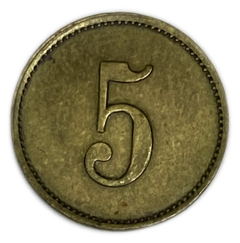 Palestine - Templar colonies token - 5 Paras 1880-1917 - First series - AU
The Templars were Germans ... - 1 0