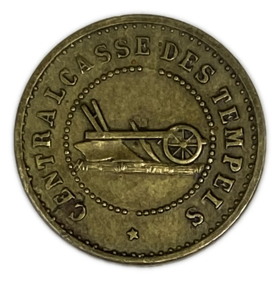 Palestine - Templar colonies token - 5 Paras 1880-1917 - First series - AU
The Templars were Germans ... - 1 1