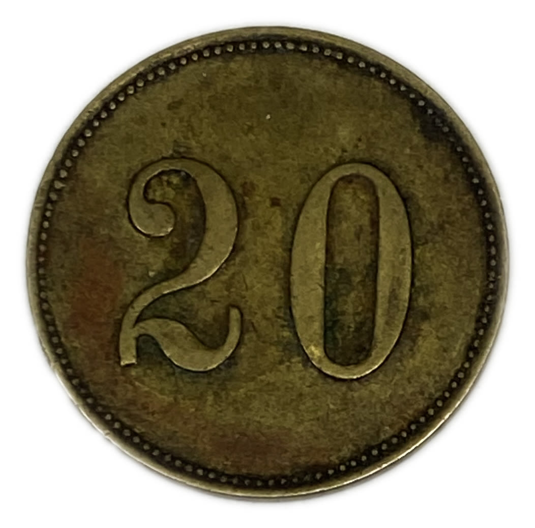 Palestine - Templar colonies token - 20 Paras 1880-1917 - First series - XF
The Templars were Germans ... - 1 0