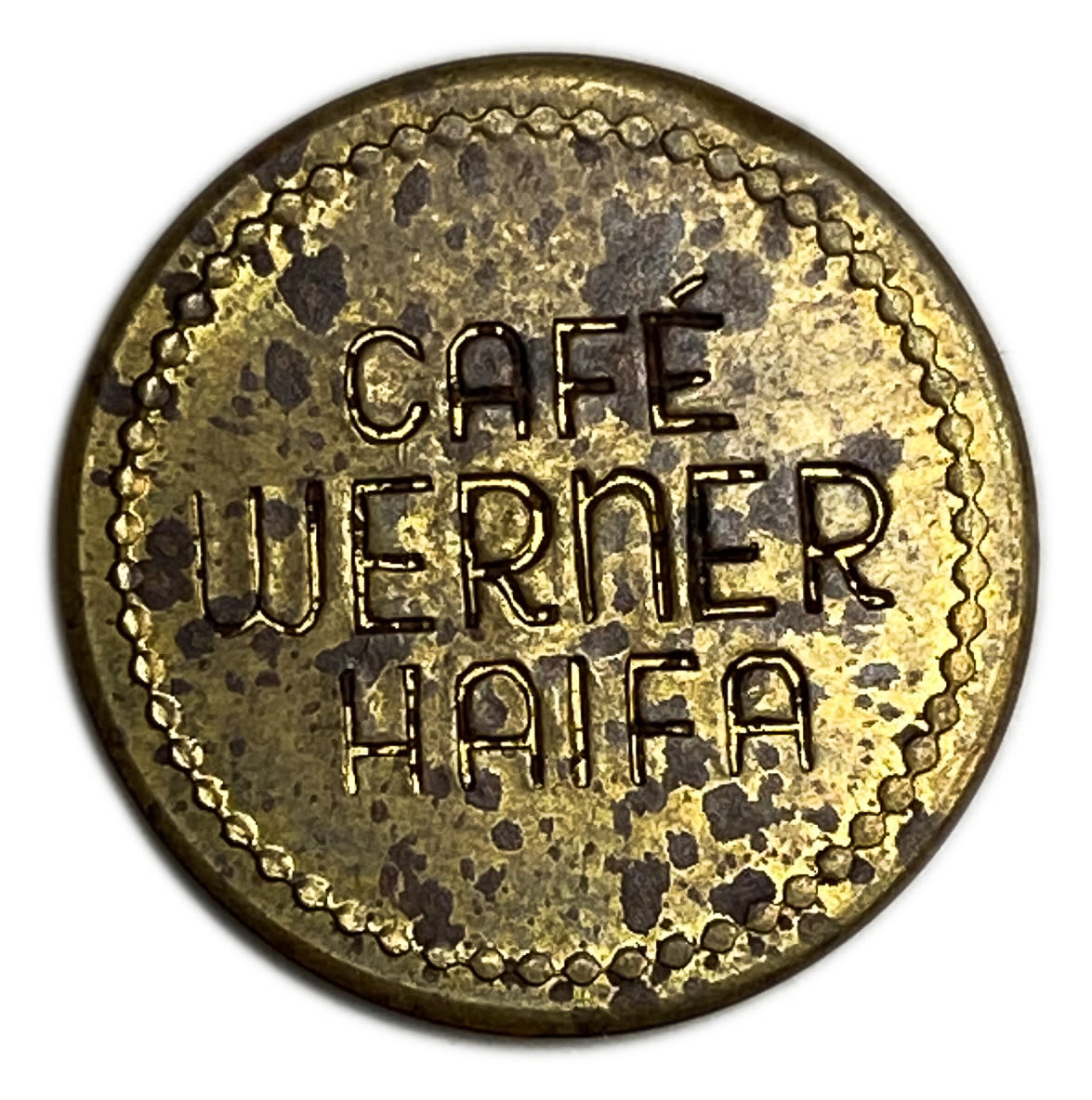 Palestine - Cafe werner token - 5 MIls, bronze - AU-UNC - Rare in this high grade
Issued by Zvi ... - 1 1