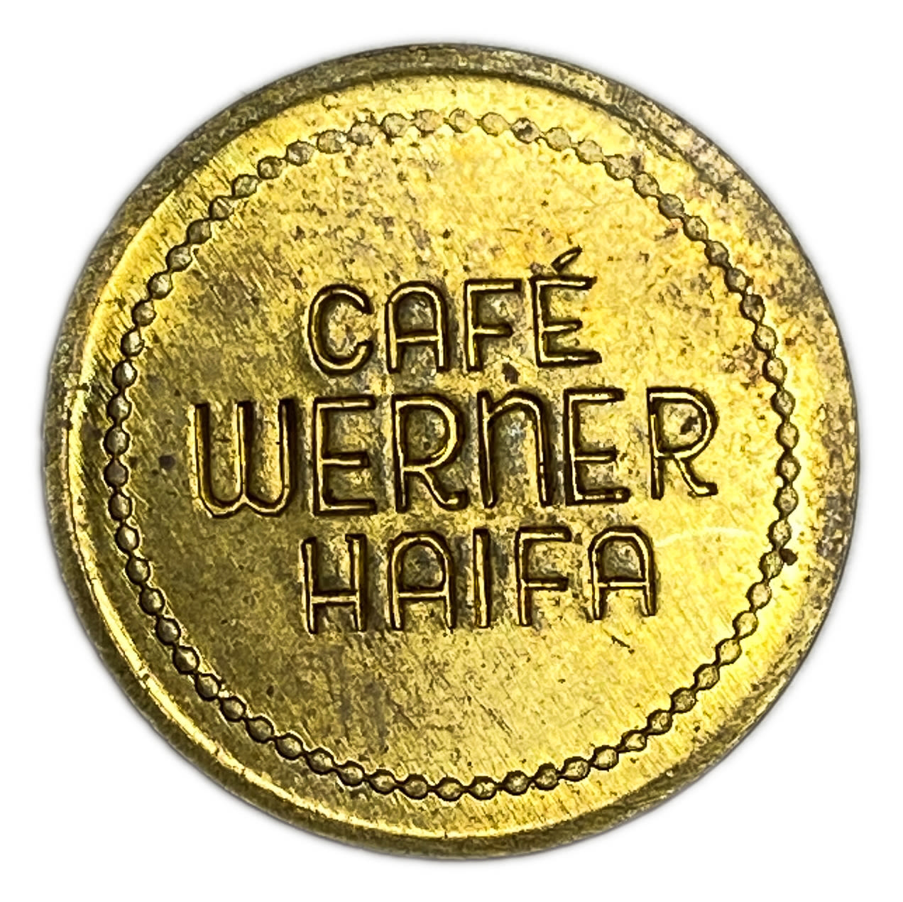 Palestine - Cafe werner token - 10 MIls, bronze - AU-UNC - Rare in this high grade
Issued by Zvi ... - 1 1