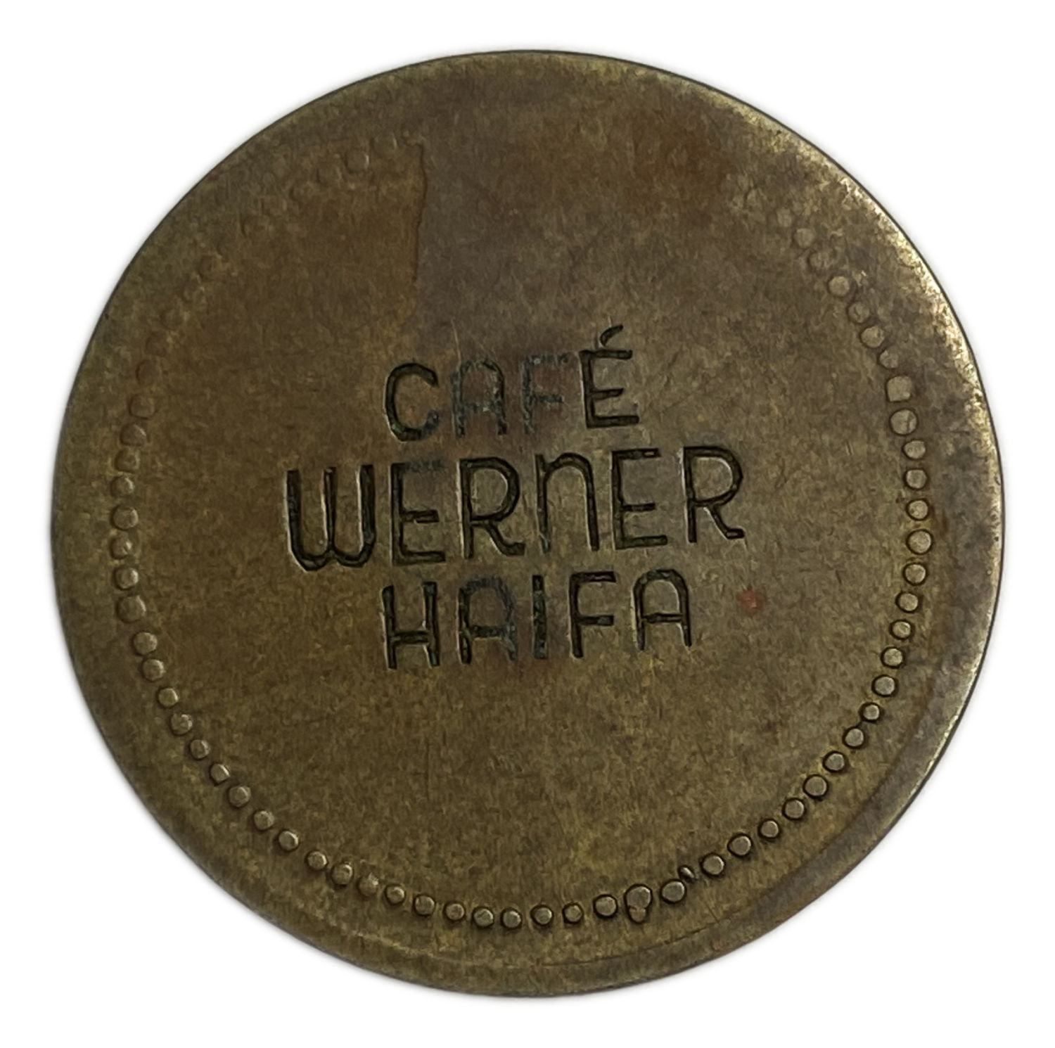 Palestine - Cafe werner token - 40 MIls, bronze - VF - Rare
Issued by Zvi Werner, who immigrated from ... - 1 1