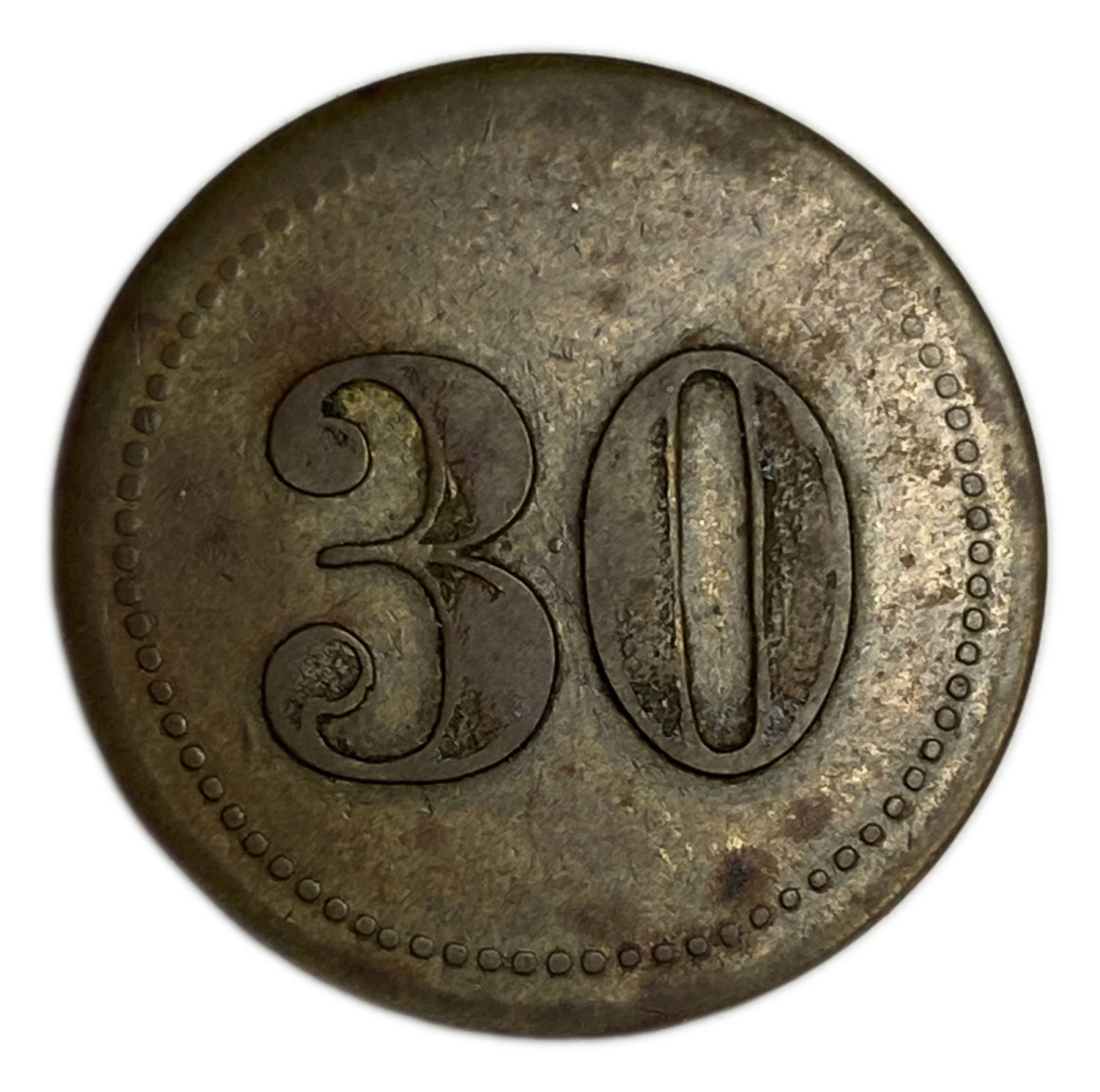Palestine - Cafe werner token - 30 MIls, bronze - VF- Rare
Issued by Zvi Werner, who immigrated ... - 1 0