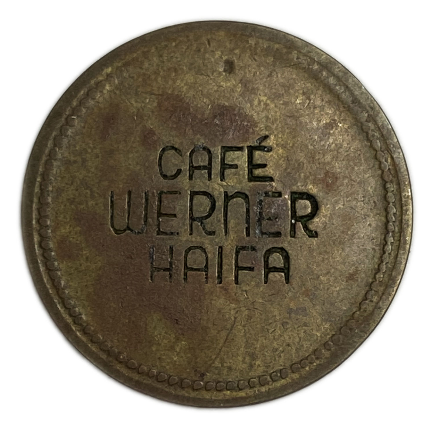 Palestine - Cafe werner token - 30 MIls, bronze - VF- Rare
Issued by Zvi Werner, who immigrated ... - 1 1