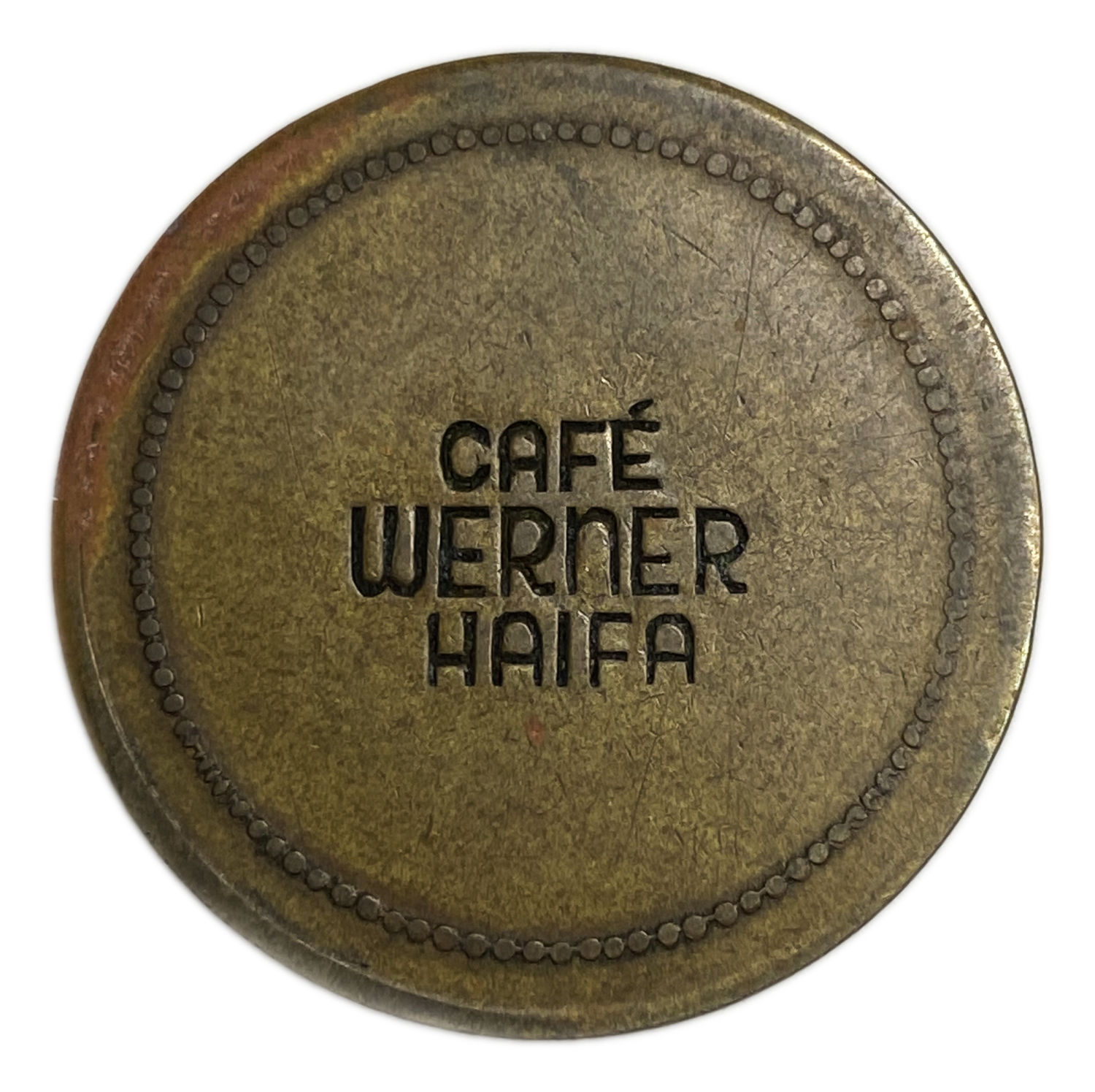 Palestine - Cafe werner token - 50 MIls, bronze - VF - Rare
Issued by Zvi Werner, who ... - 1 1