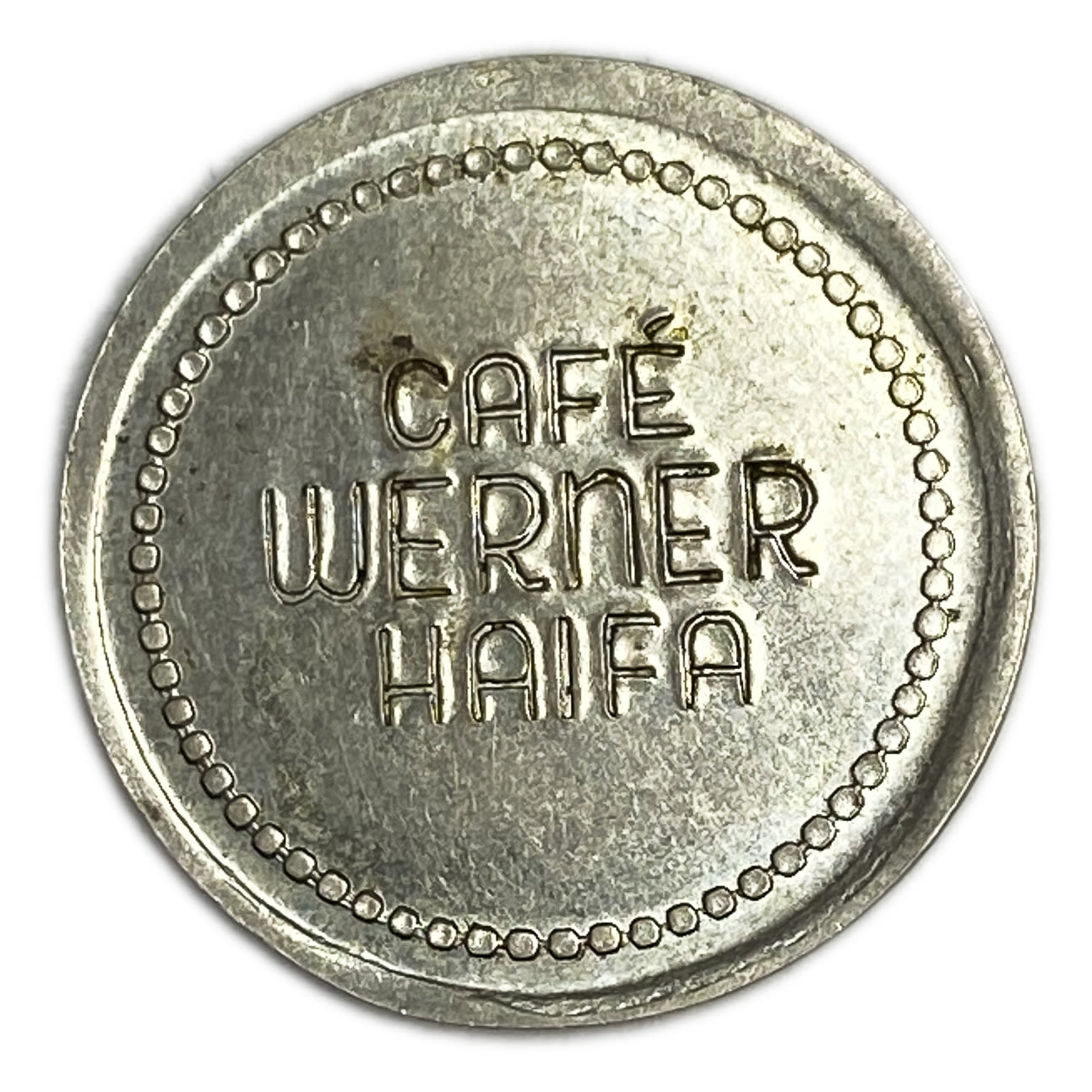 Palestine - Cafe werner token - 20 MIls, bronze, copper-nickel - AU-UNC - Rare in this high grade
... - 1 1