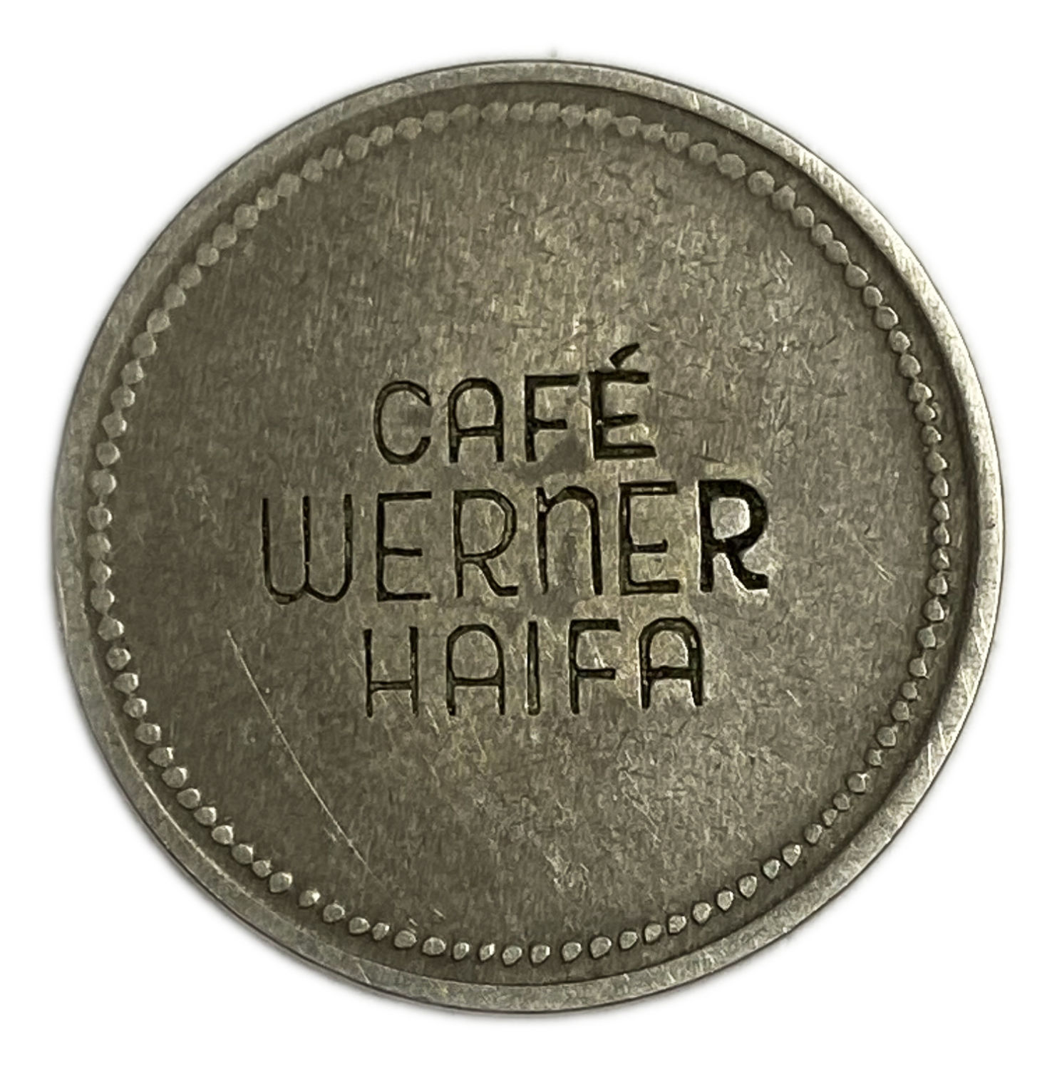 Palestine - Cafe werner token - 30 MIls, bronze, copper-nickel - VF - Rare
Issued by Zvi Werner, who ... - 1 1