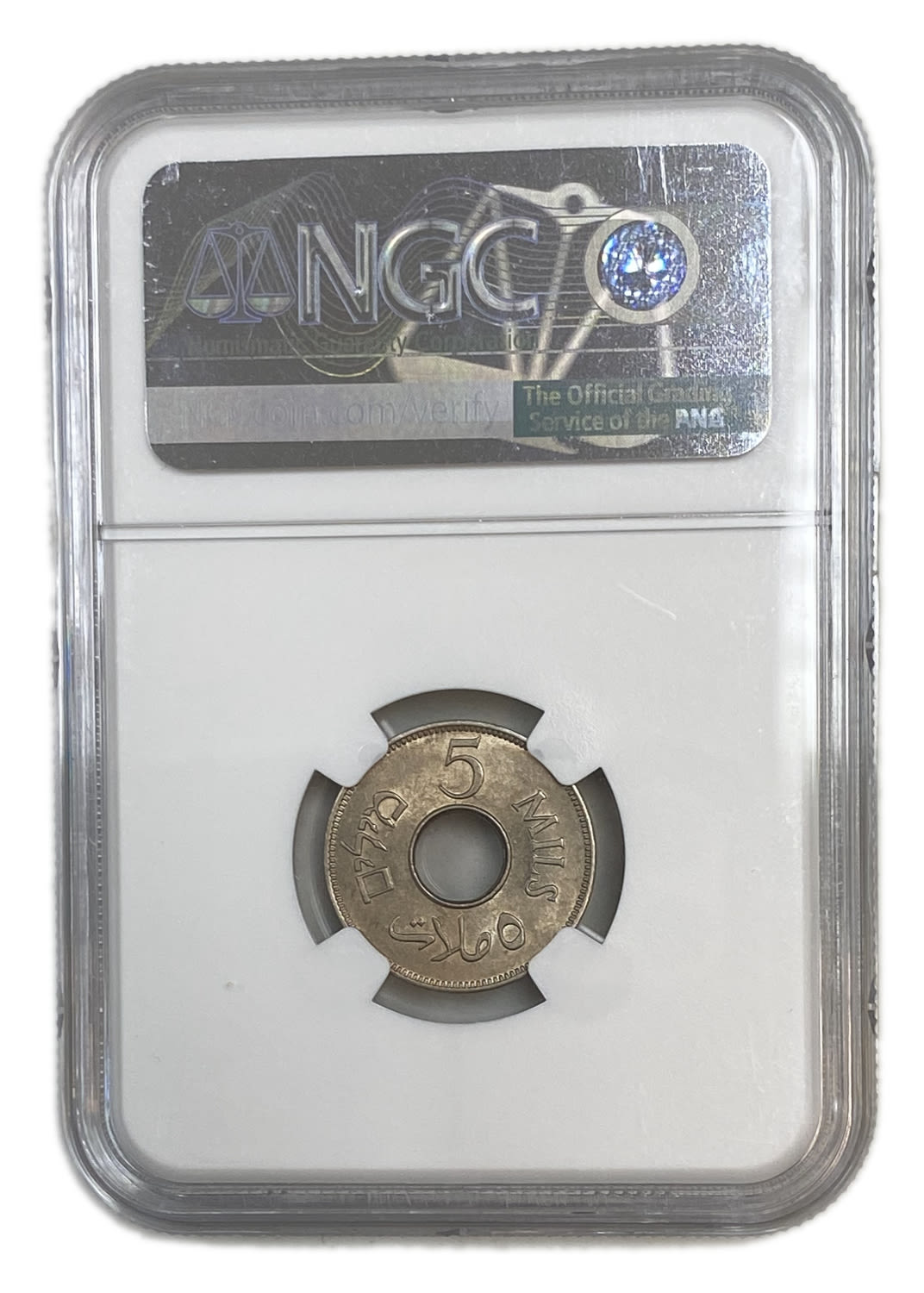 Palestine - 5 Mils 1941 - Very high grade - NGC MS 64 - Key date
MIL, was the Hebrew name of the coin ... - 1 3