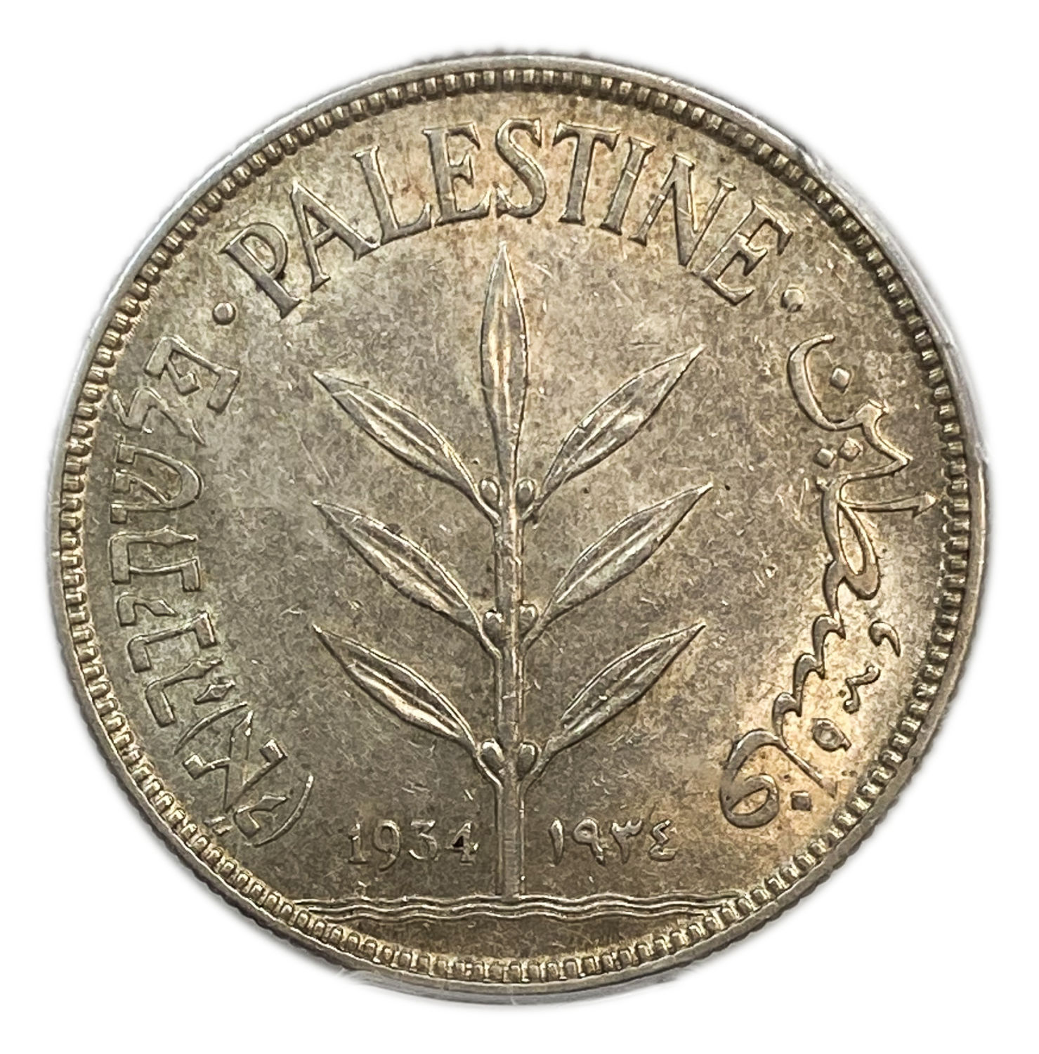 Palestine - 100 Mils 1934 - PCGS AU 55 - High grade - Rare
Mil, was the Hebrew name of the coin that ... - 1 0