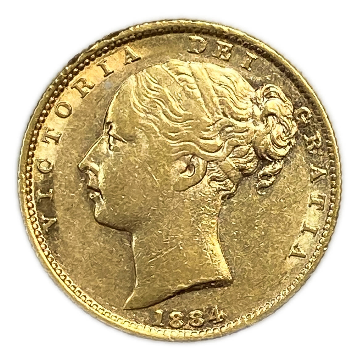 England (Great Britain) - Australia S - 1 Sovereign 1884 S - Victoria 1st portrait, Shield - XF condition ...
