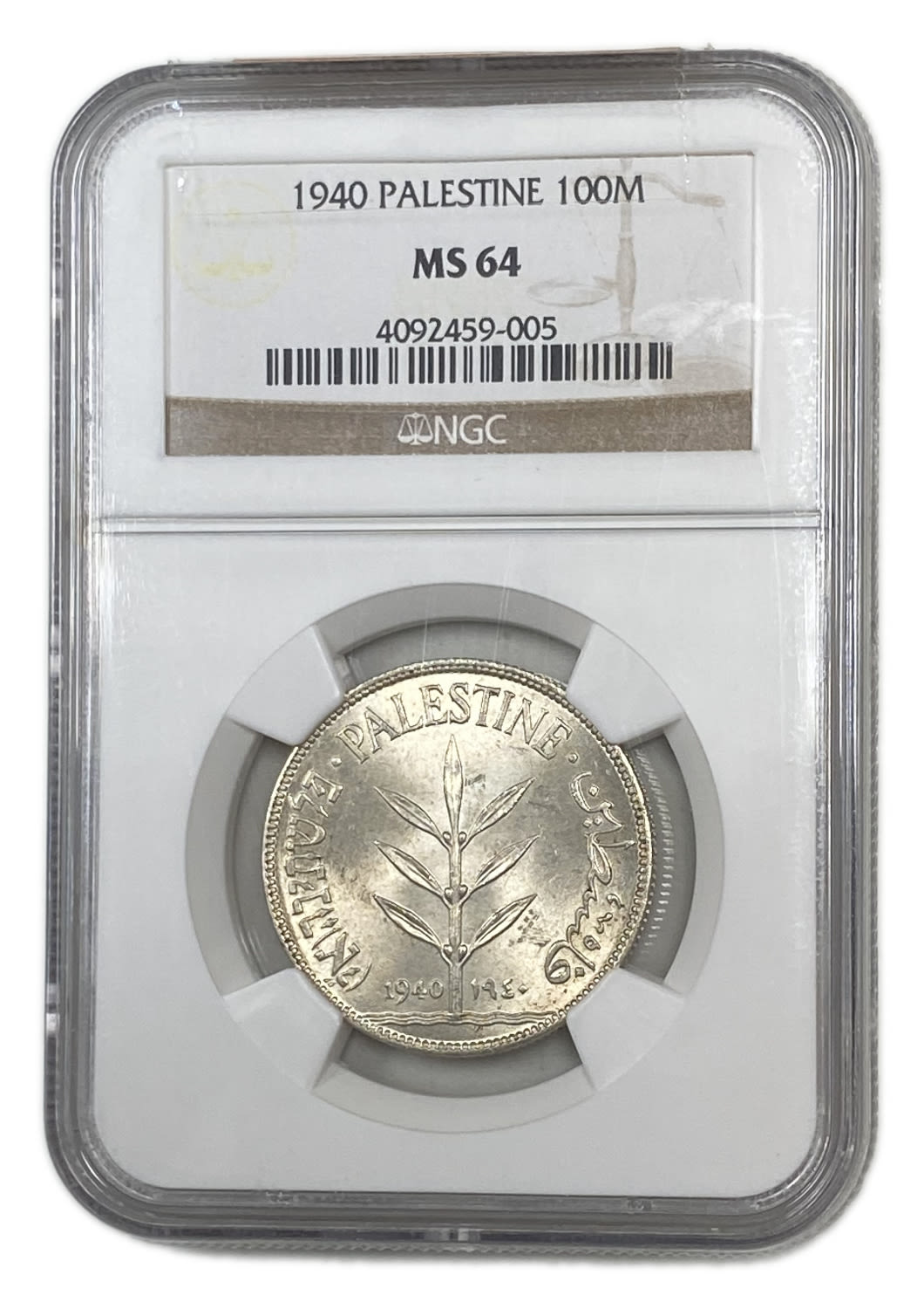 Palestine - 100 Mils 1940 - NGC 64
Mil, was the Hebrew name of the coin that was legal in Israel ... - 1 2