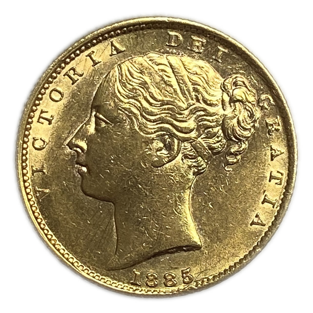 England (Great Britain) - Australia S - 1 Sovereign 1885 S - Victoria 1st portrait, Shield - XF condition ...