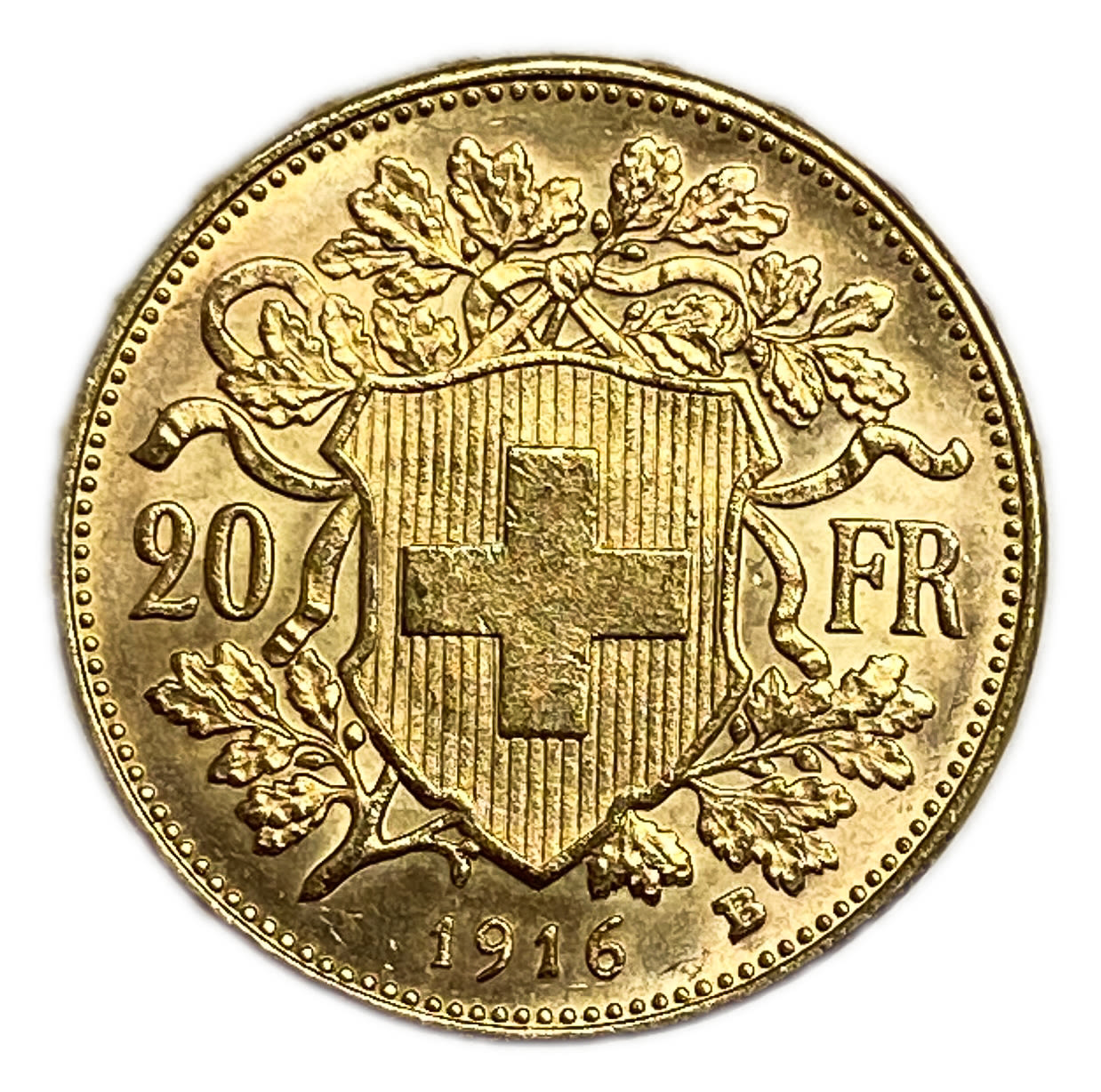 Switzerland - 20 francs 1916 - Swiss Confederation - Gold 900, 6.44 g, 21 mm - AU
Only 10% fees + ... - 1 0
