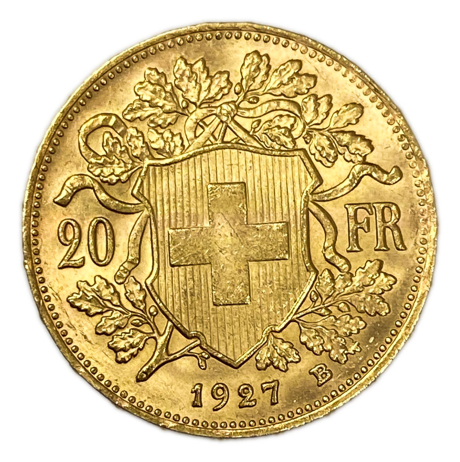 Switzerland - 20 francs 1927 - Swiss Confederation - Gold 900, 6.44 g, 21 mm - UNC
Only 10% fees ... - 1 0