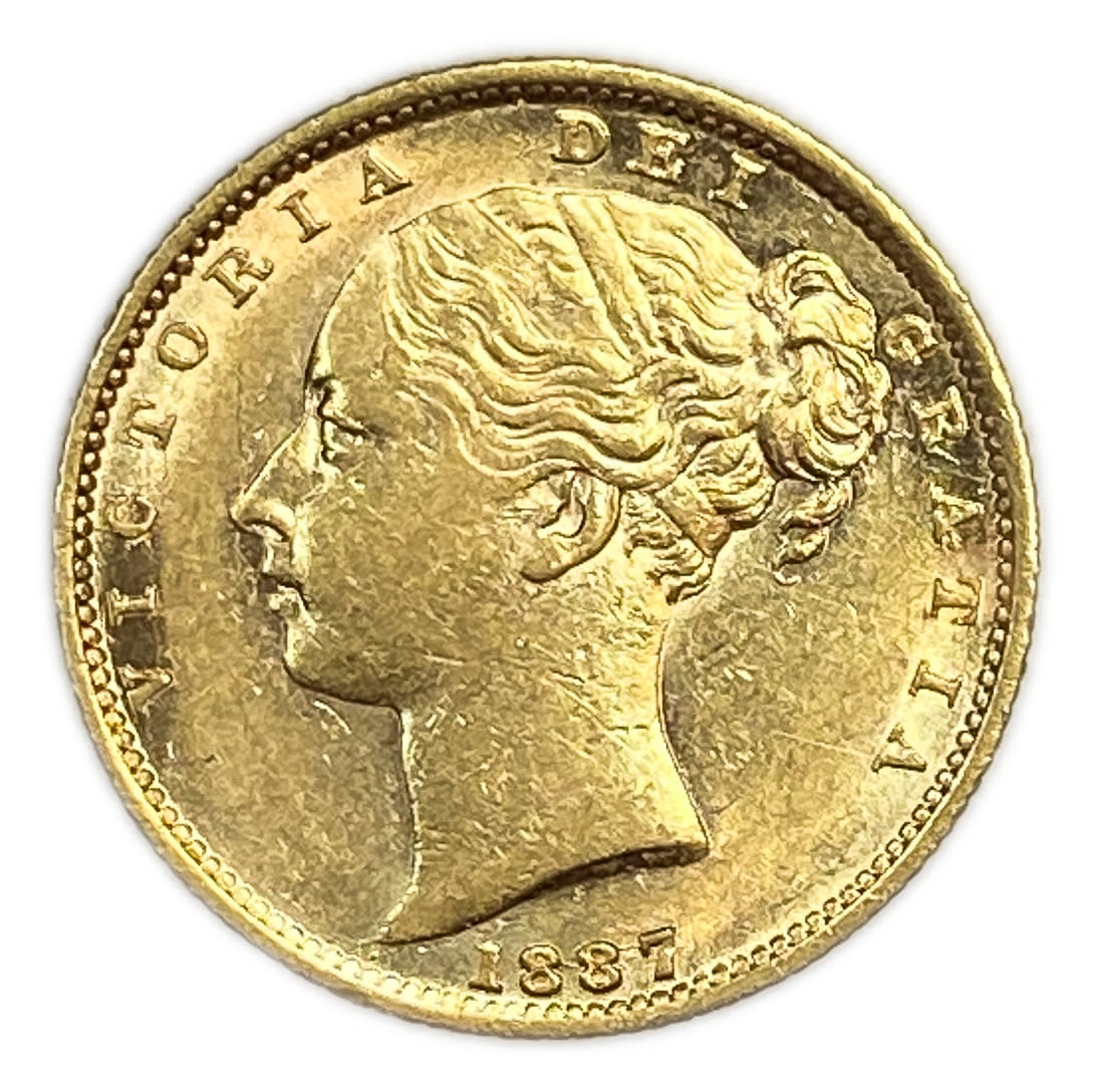 England (Great Britain) - Australia S - 1 Sovereign 1887 S - Victoria 1st portrait, Shield - XF condition ...