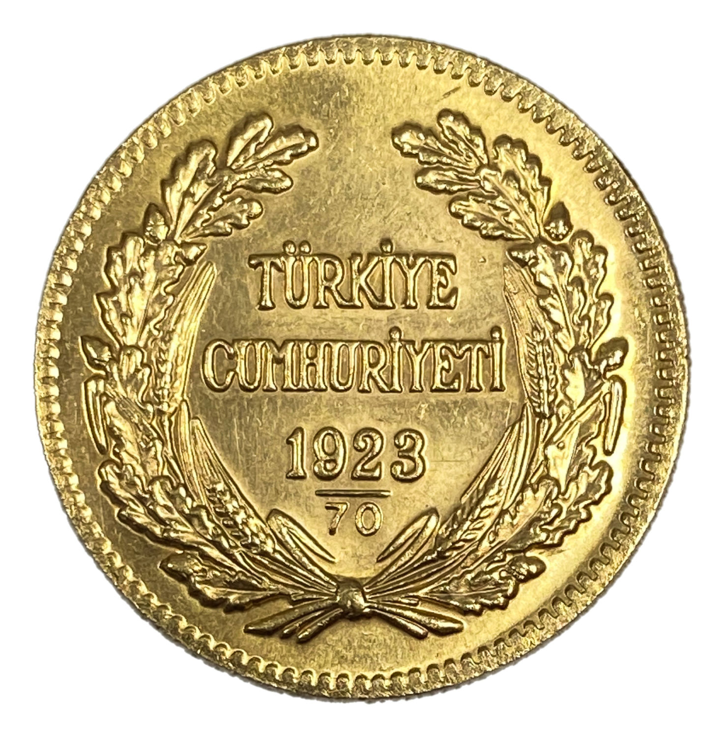 Turkey - 500 Kurush 1923 year 70 (=1993) - Gold Bullion Coinage - Gold 917, 36.08g ... - 1 0