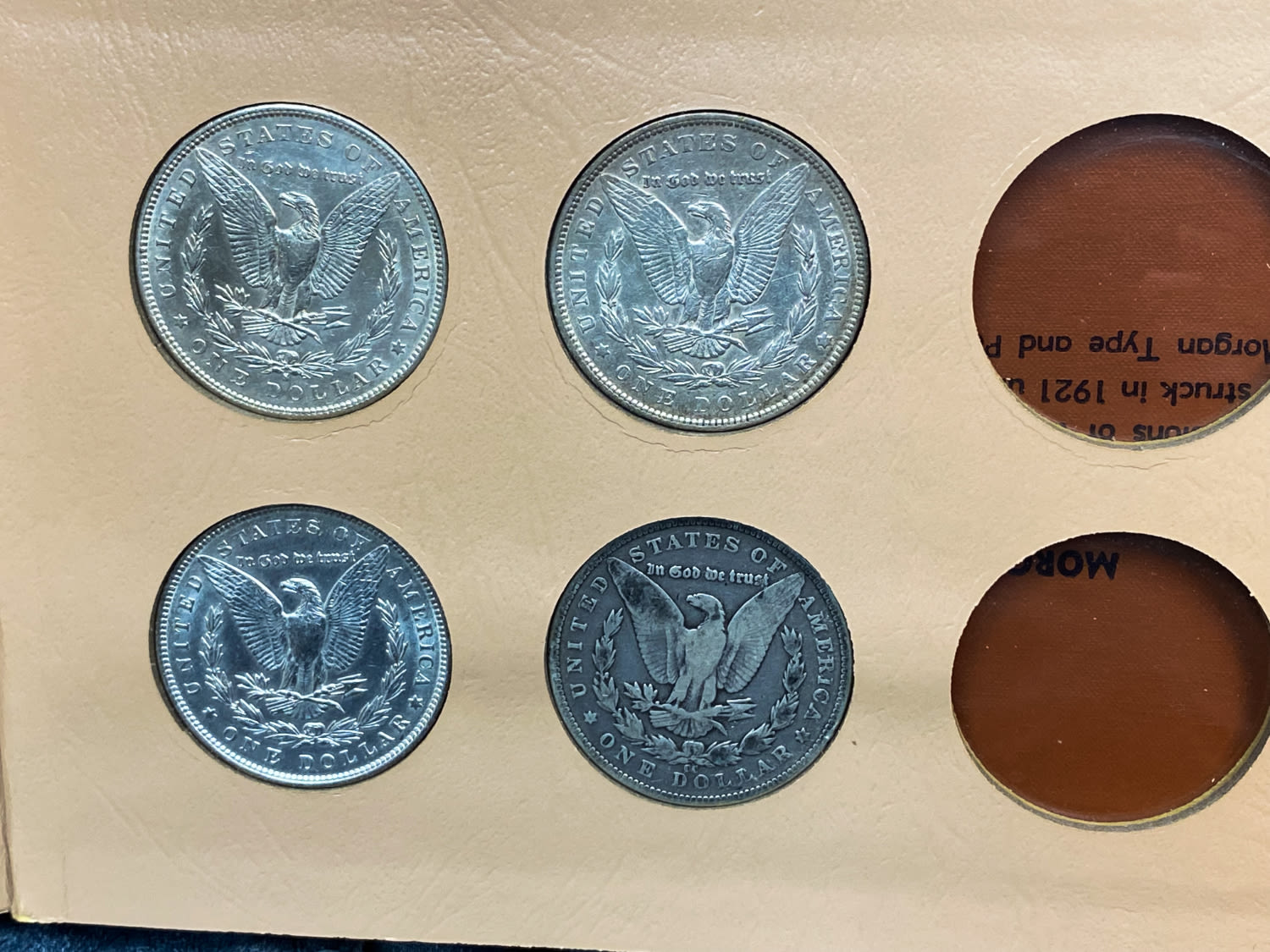 USA - A prestigious album containing 30 Morgan dollar coins from different years (1891-1921) and different ... - 1 3