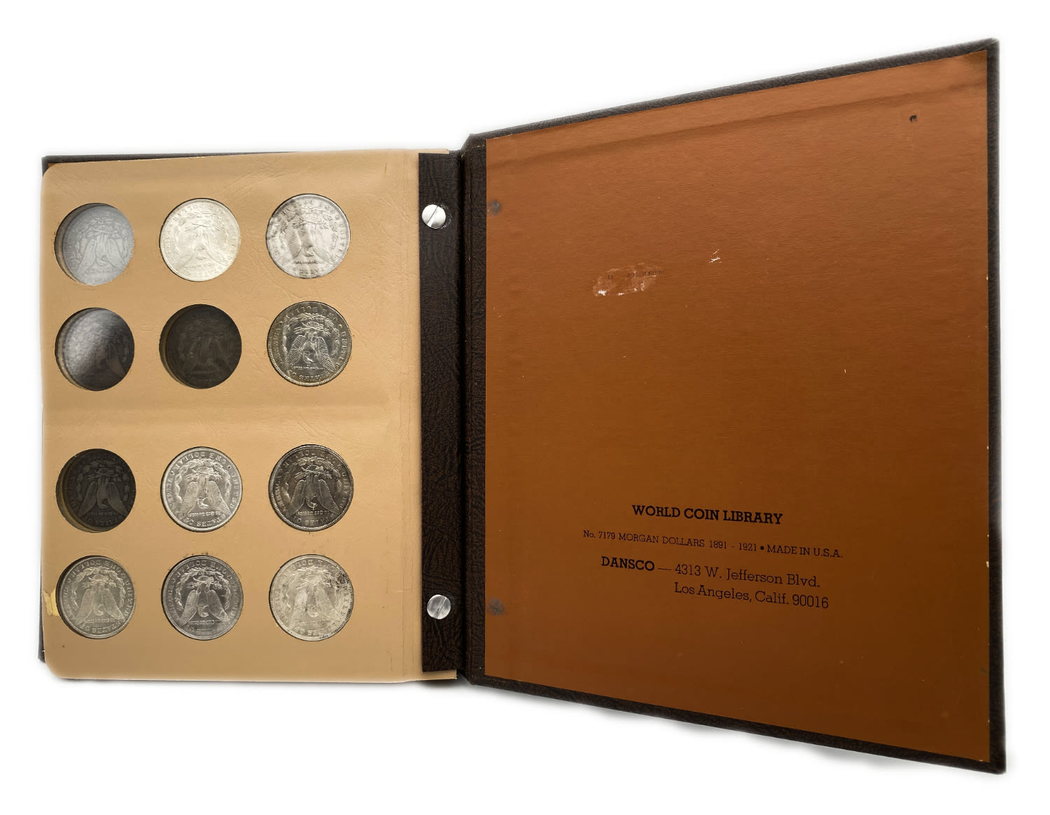 USA - A prestigious album containing 30 Morgan dollar coins from different years (1891-1921) and different ... - 1 18