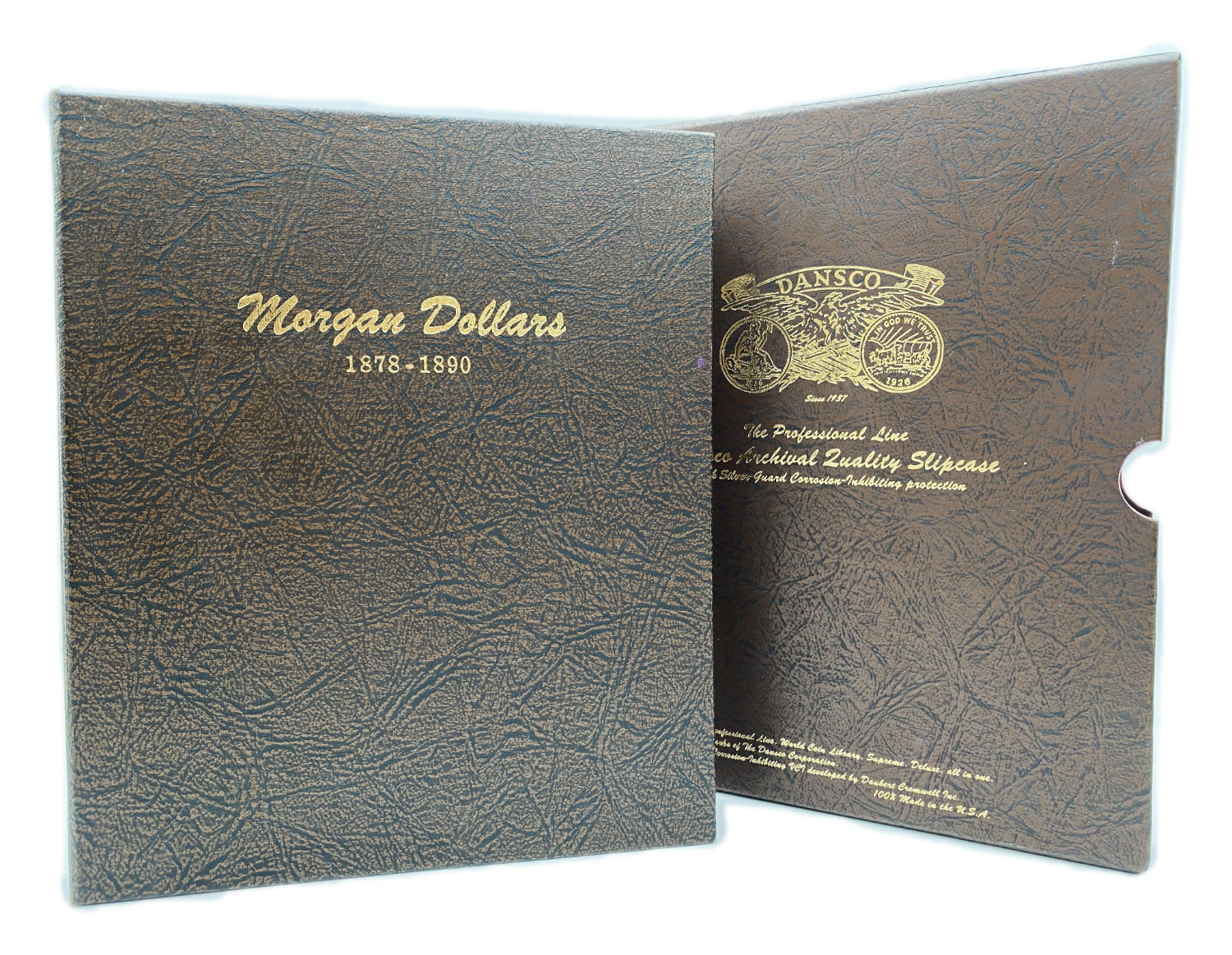 USA - A prestigious album containing 40 Morgan dollar coins from different years (1878-1890) and different ... - 1 0