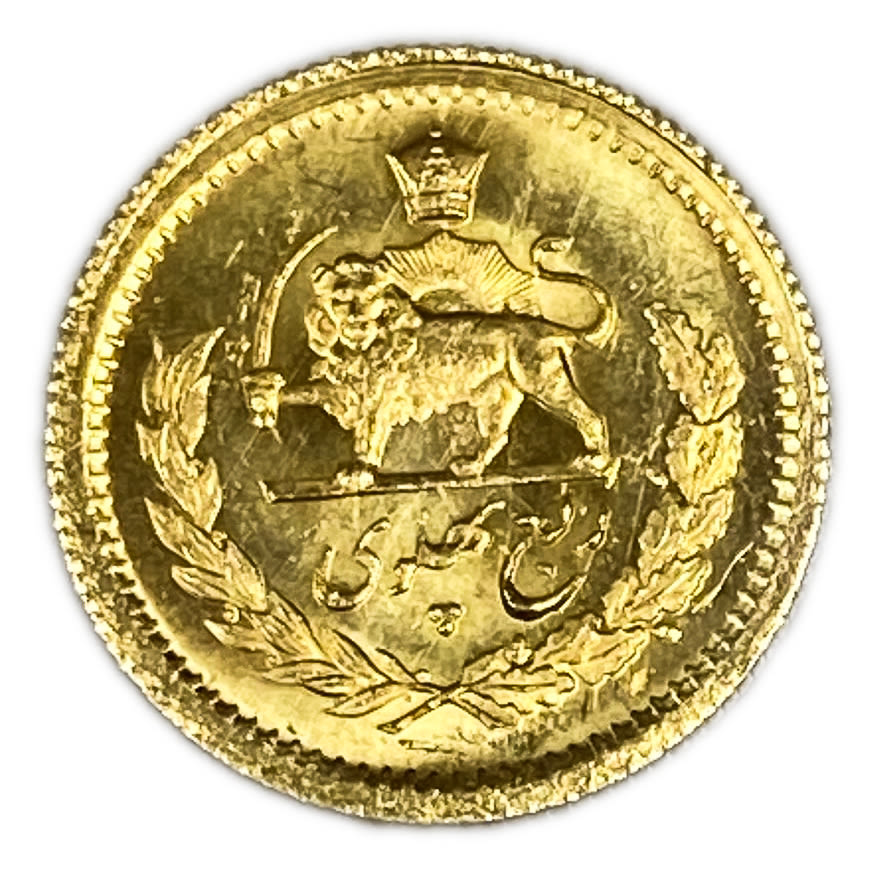 Iran / Paras - 1/4 Pahlavi 1977 (AH 2356) - Mohammad Rezā Pahlavī - Gold 900, 2.03g, 16 mm - UNC - extremely ... - 1 1