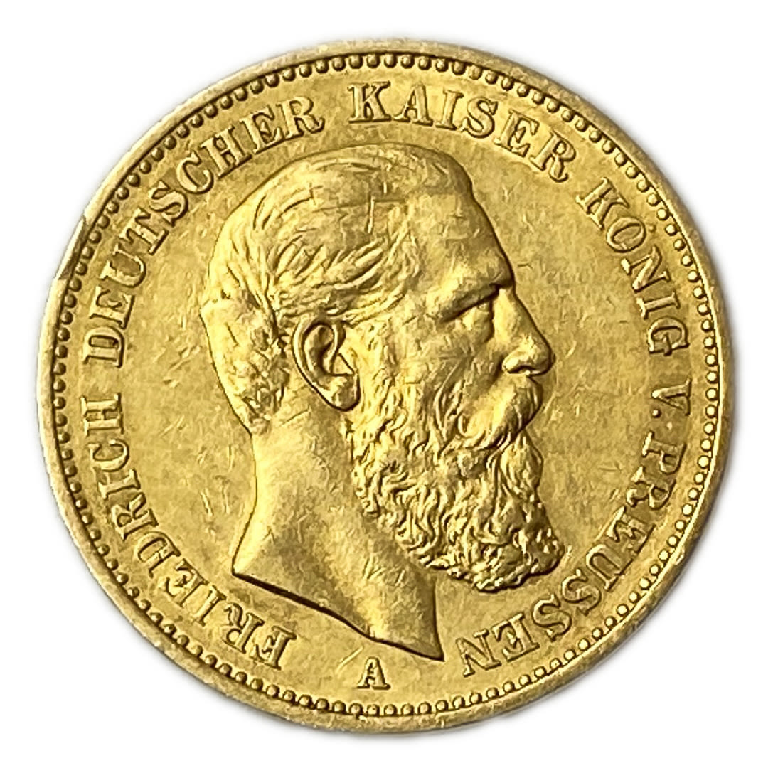 Germany \ Prussia - 20 Mark 1888 - Wilhelm I - Gold 900, 7.95g, 22mm
Only 10% fees + VAT on this ... - 1 1