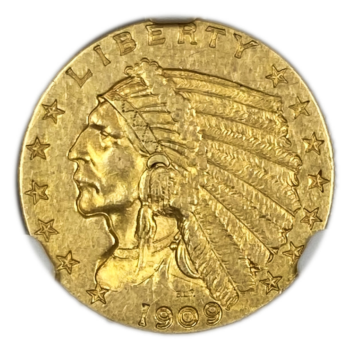 USA - 2.5 Dollars 1909 "Indian Head - Quarter Eagle" - NGC AU 58
Commission of 10% commission only ... - 1 0