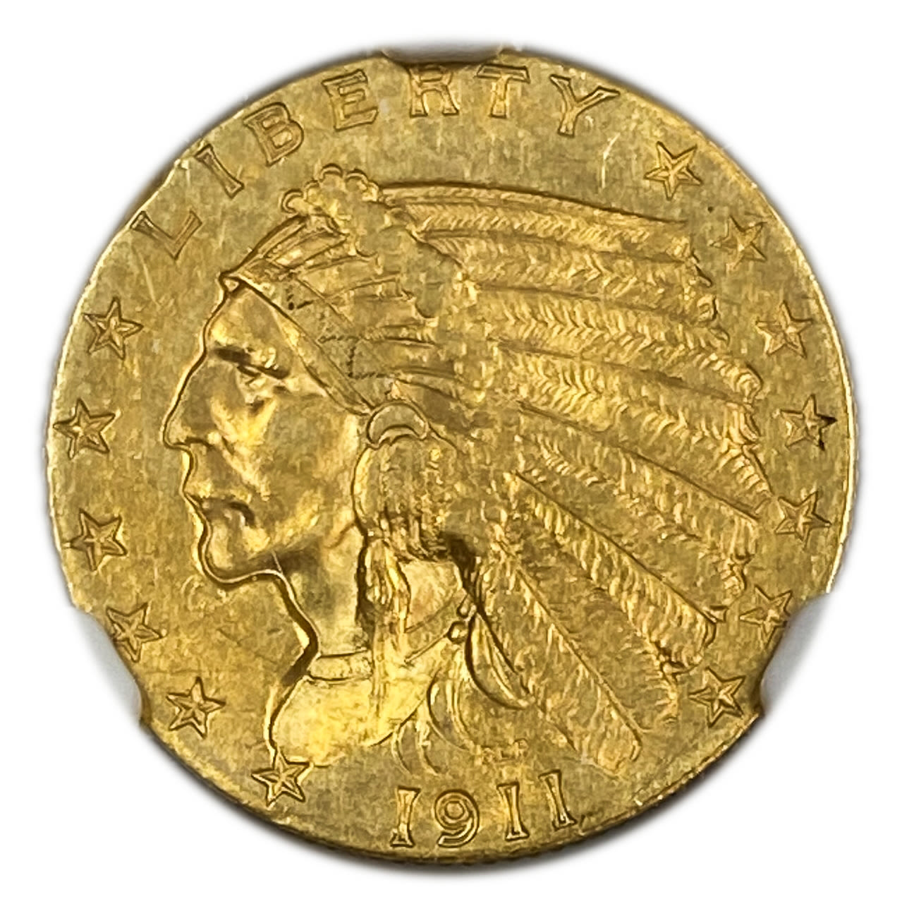 USA - 2.5 Dollars 1911 "Indian Head - Quarter Eagle" - NGC AU 58
Commission of 10% commission only ... - 1 0