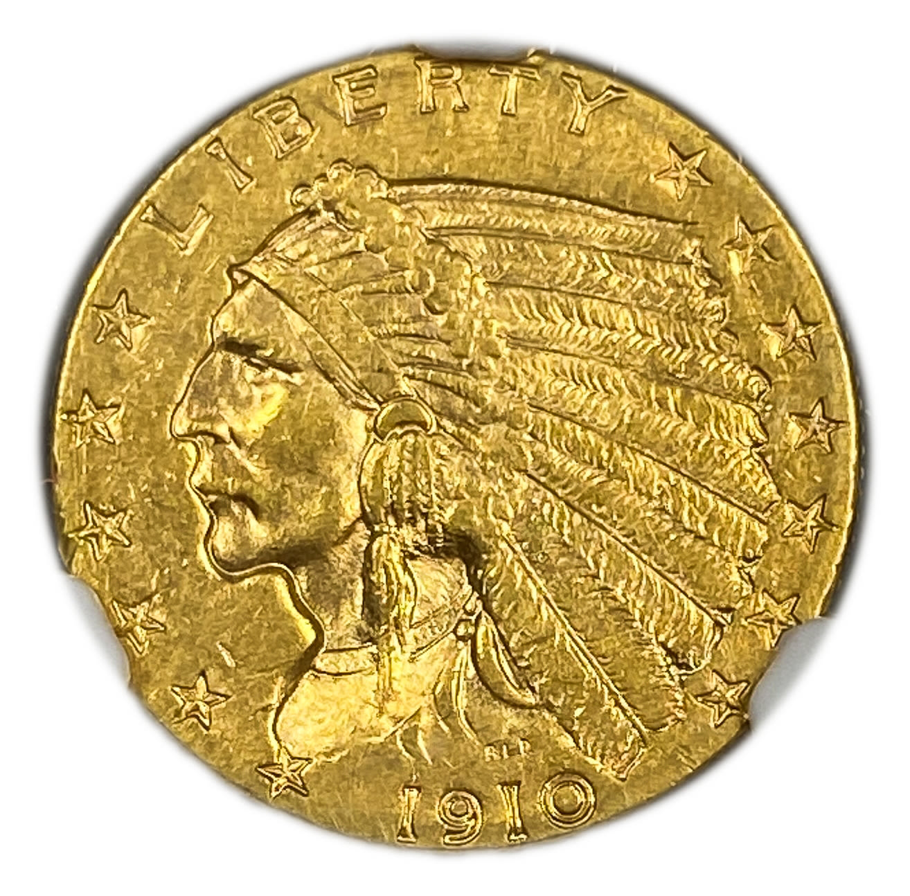 USA - 2.5 Dollars 1910 "Indian Head - Quarter Eagle" - NGC UNC DETAILS
Commission of 10% ... - 1 0
