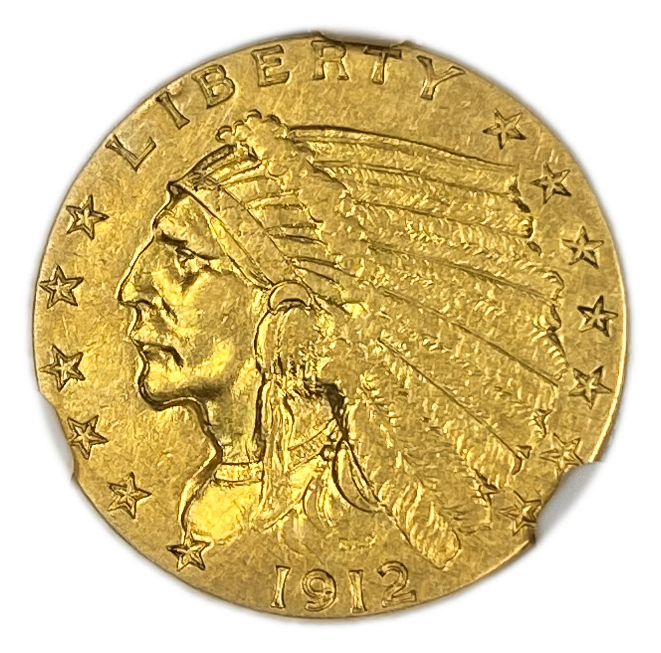 USA - 2.5 Dollars 1912 "Indian Head - Quarter Eagle" - NGC AU DETAILS
Commission of 10% commission ... - 1 0