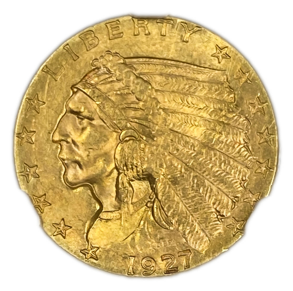USA - 2.5 Dollars 1927 "Indian Head - Quarter Eagle" - NGC MS 64
Commission of 10% commission only ... - 1 0