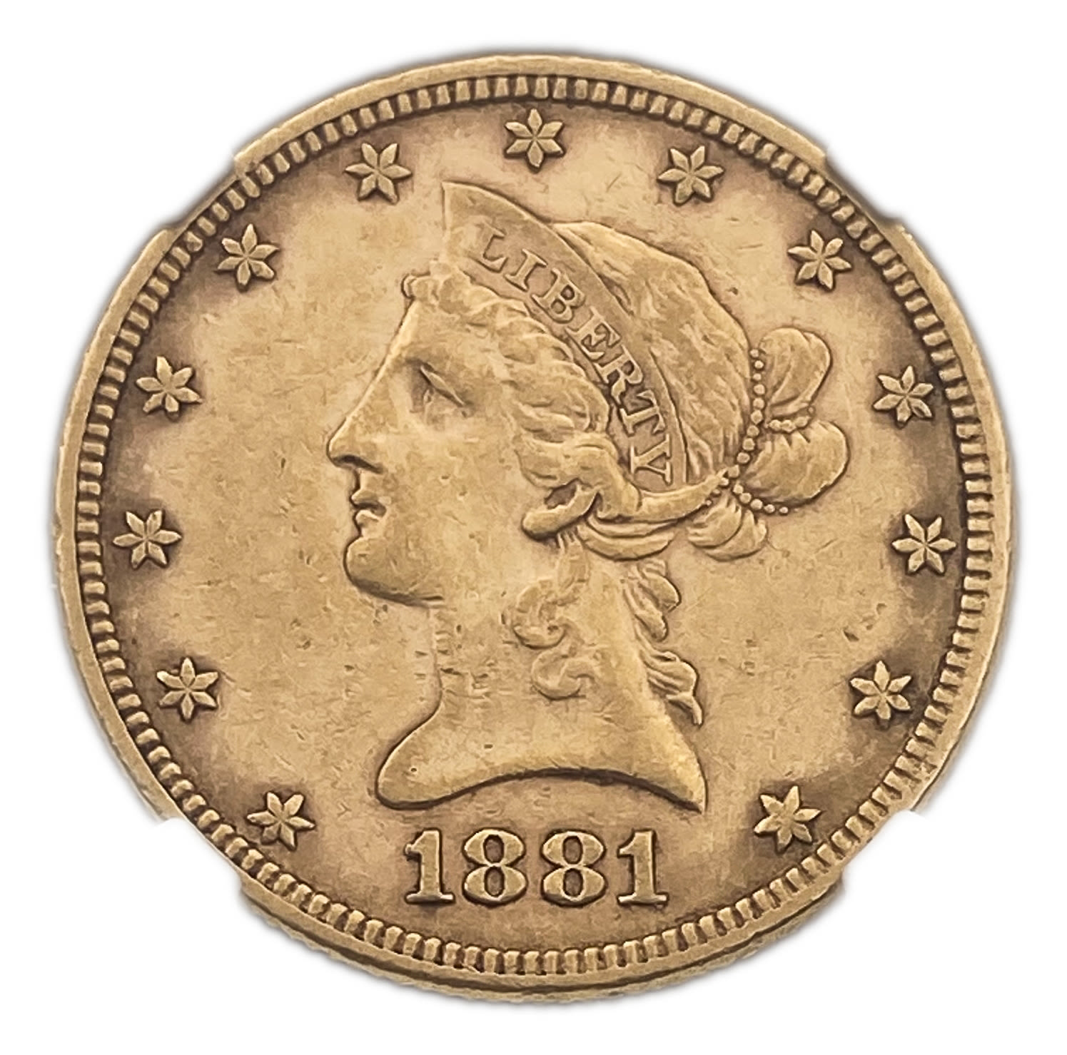 USA - 10 Dollars 1881 - Coronet Head - With motto - NGC AU 53
Commission of 10% commission only ... - 1 0