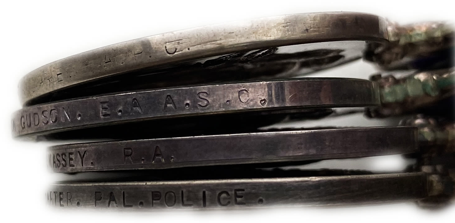 Judaica / Zionism - England - a group of 4 medals that were distributed to officials (Apparently policemen or ... - 1 6