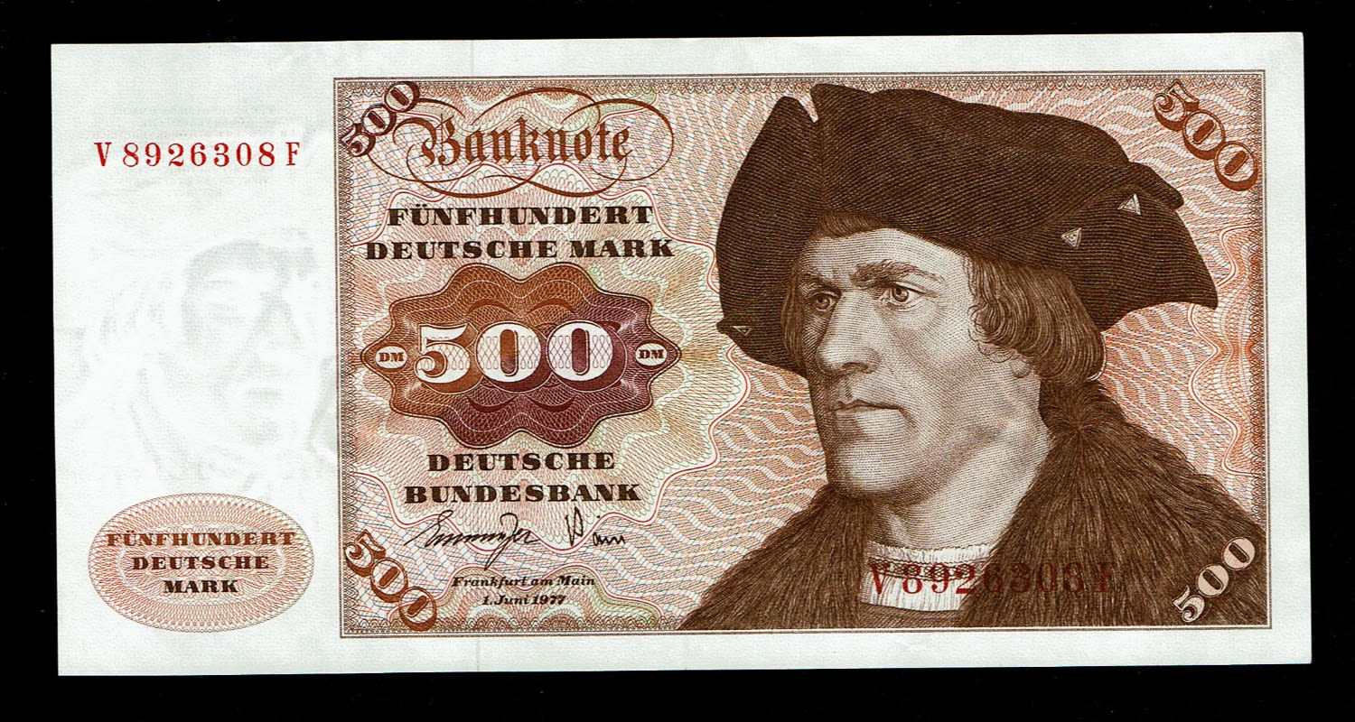 Germany - 500 mark 1977 - AU-UNC
German Deutsche Mark banknotes - 1 0