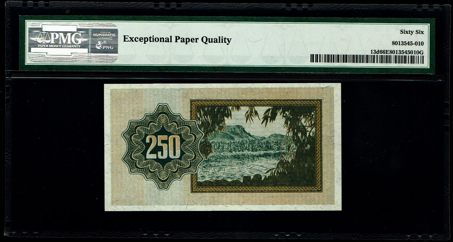 Israel - 250 Prutah 1952 - "Menorah left" - PMG 66 EPQ - Prefix C
In 1952 it was decided to issue ... - 1 1
