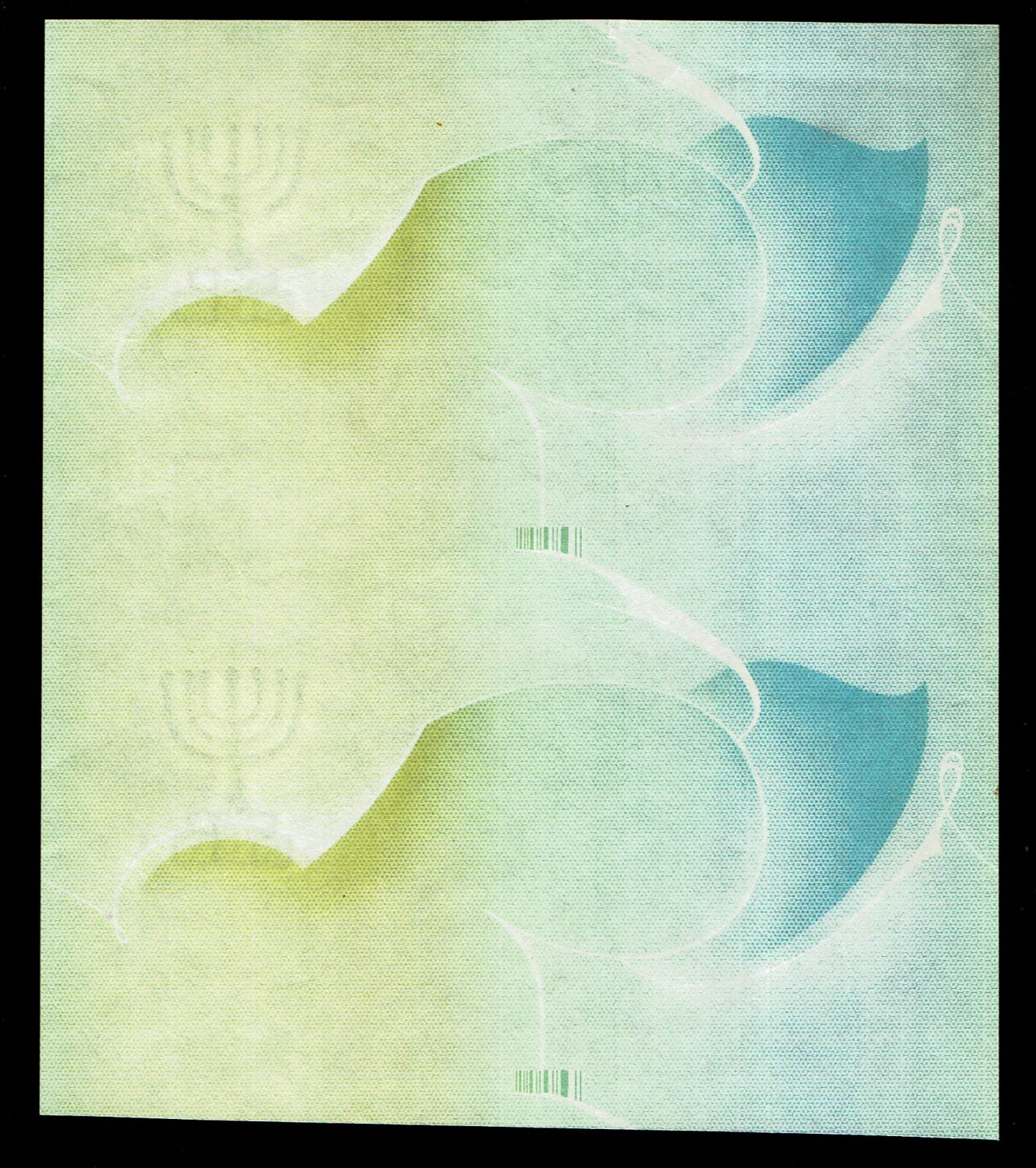 Israel - Progressive proof of 5 lirot 1955 - sheet of 2 notes - extremely rare - UNC
Sample ... - 1 1