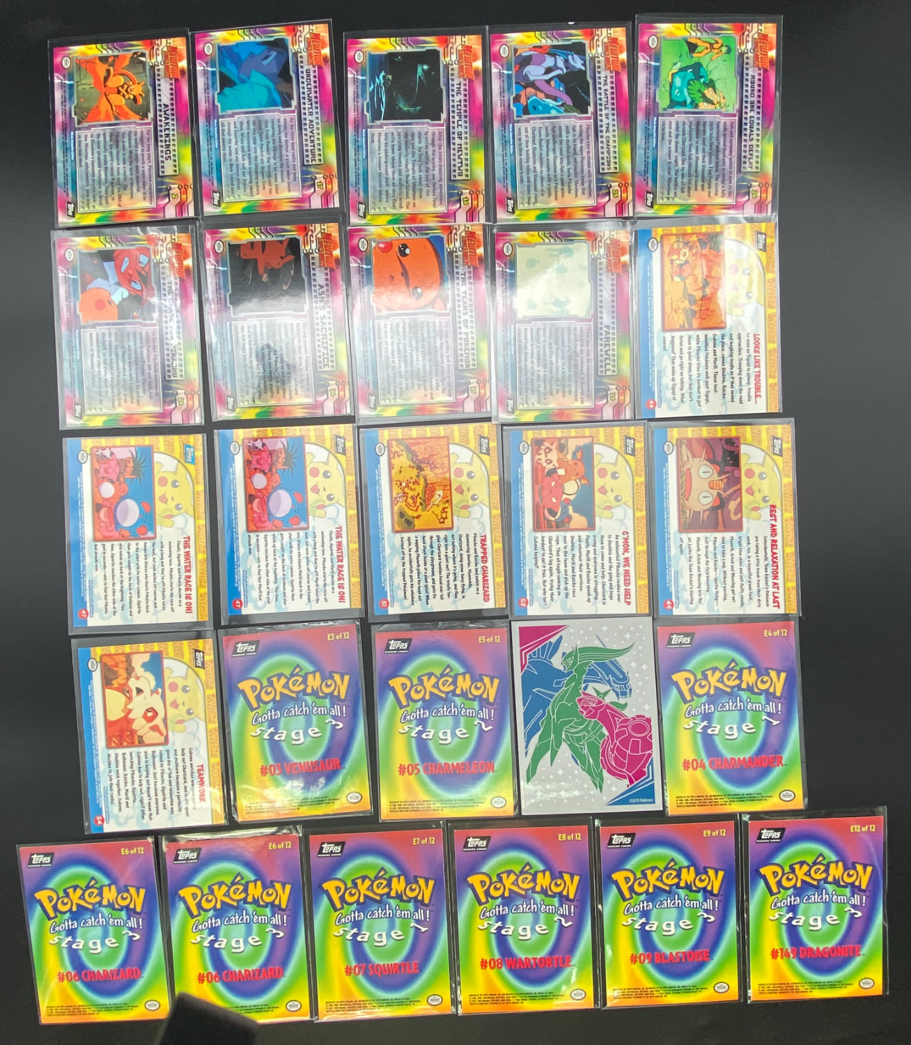 קלפי איסוף - Topps - קלפי פוקימון - לוט של 26 קלפים (כולל שני קלפי Charizard!) של הסט Pokémon the First Movie ... - 1 1