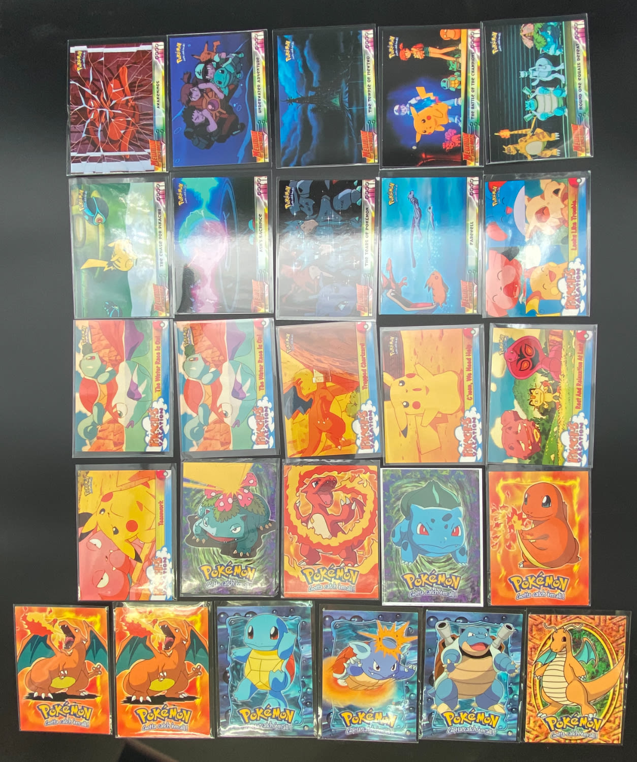 קלפי איסוף - Topps - קלפי פוקימון - לוט של 26 קלפים (כולל שני קלפי Charizard!) של הסט Pokémon the First Movie ... - 1 0