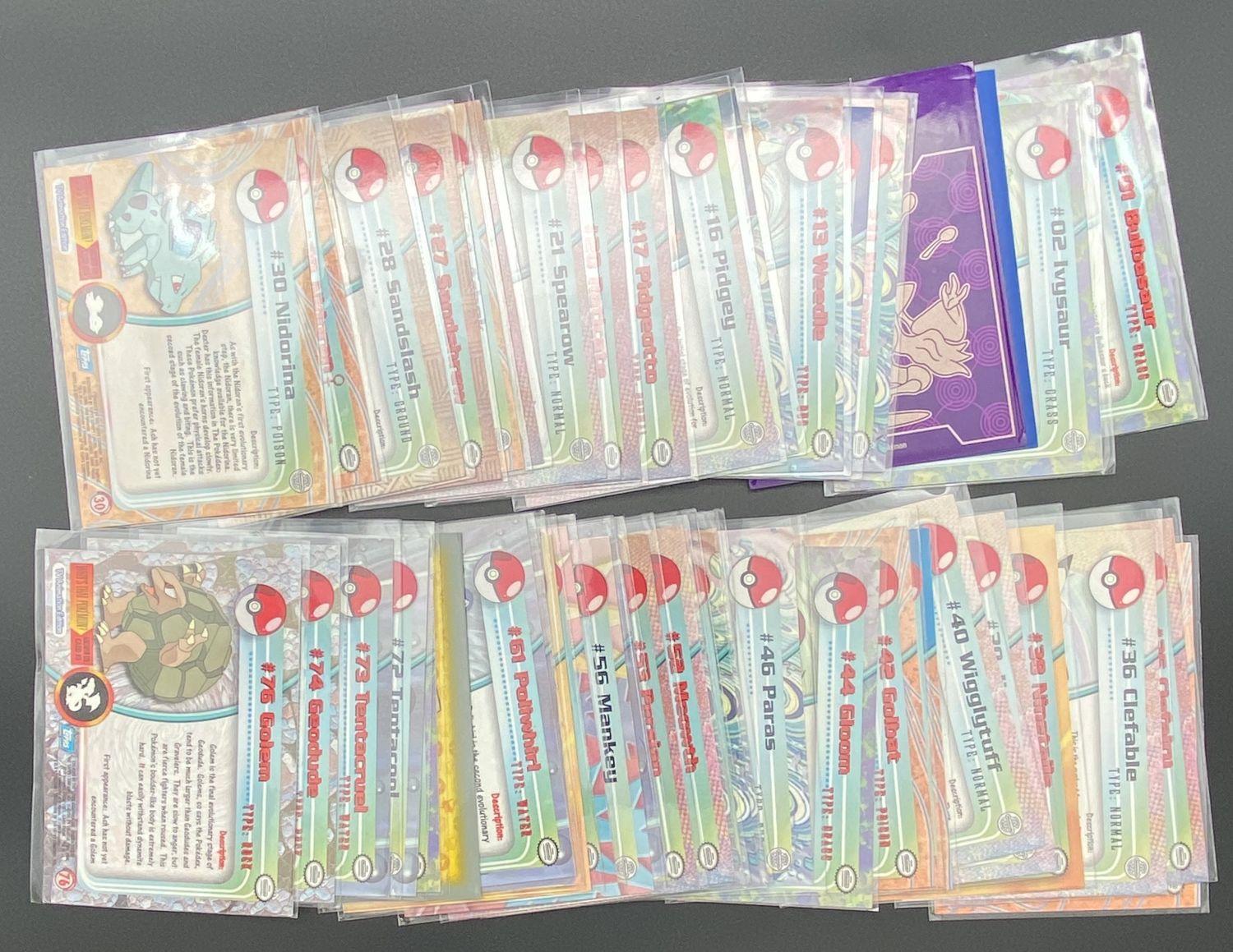 קלפי איסוף - לוט של למעלה מ-40 קלפי פוקימון - LP-NM - Pokémon Trading Cards series 1 - 1st printing - Topps - 1 3