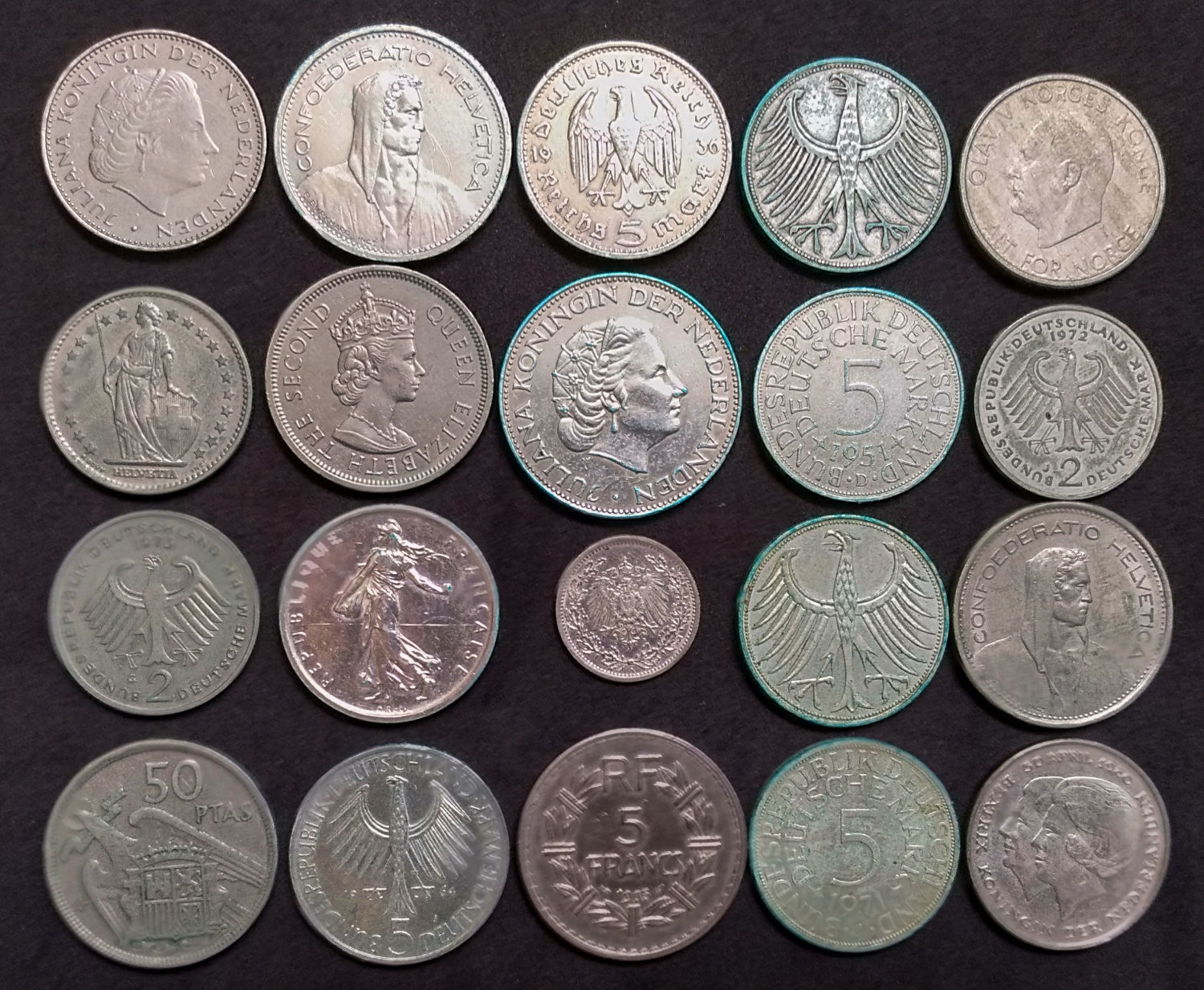 World Coins Lot, Variety of Years and Metals - 1 1