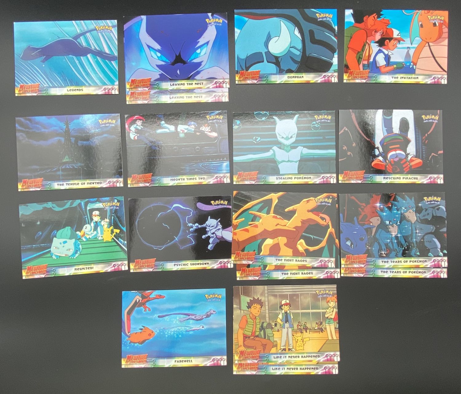 קלפי איסוף - Topps - קלפי פוקימון - לוט 18 קלפים של הסט Pokémon the First Movie Trading Cards - 2nd printing - מצב ... - 1 0
