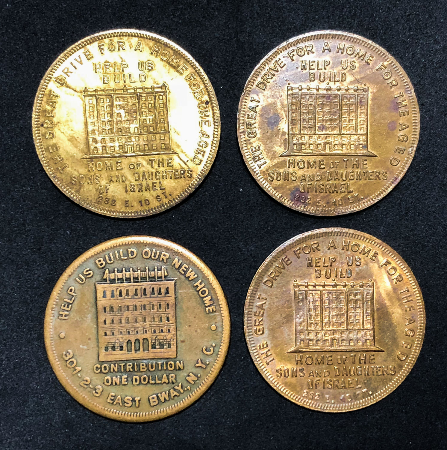 Donation tokens - Jewish aged home. - 1 1