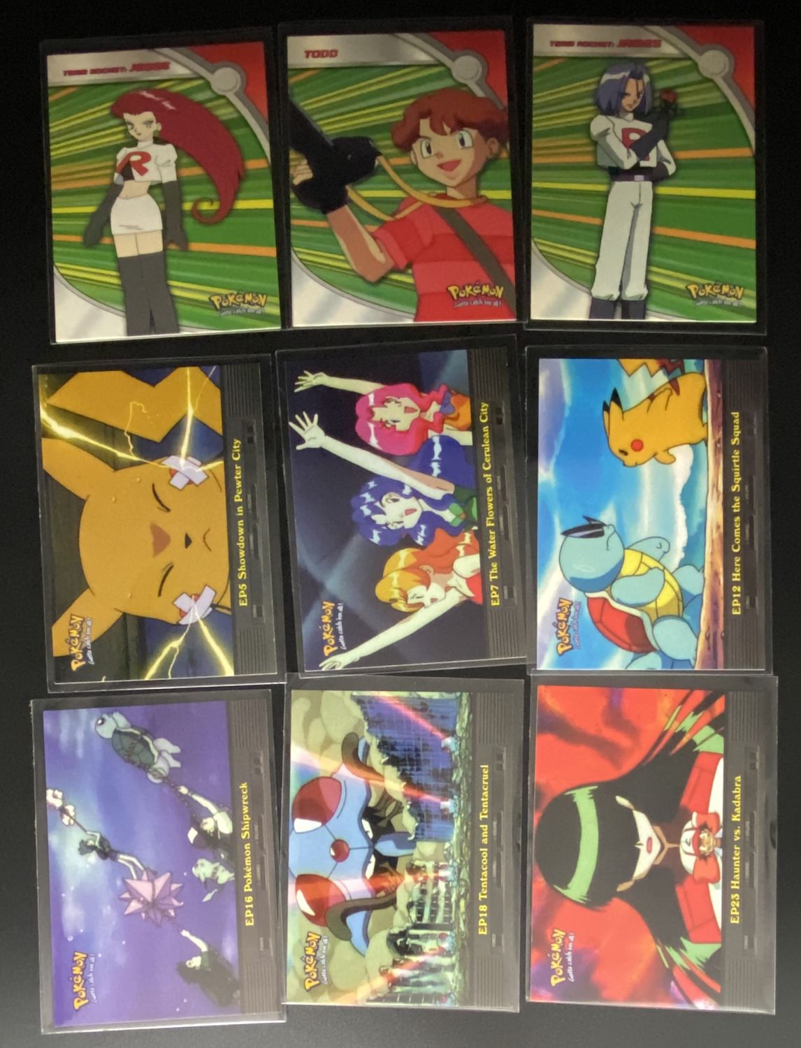קלפי איסוף - קלפי פוקימון Topps - לוט של 9 קלפים של הסט Pokémon Trading Cards series 2 - 1st printing - מצב NM-PLAYED. - 1 0