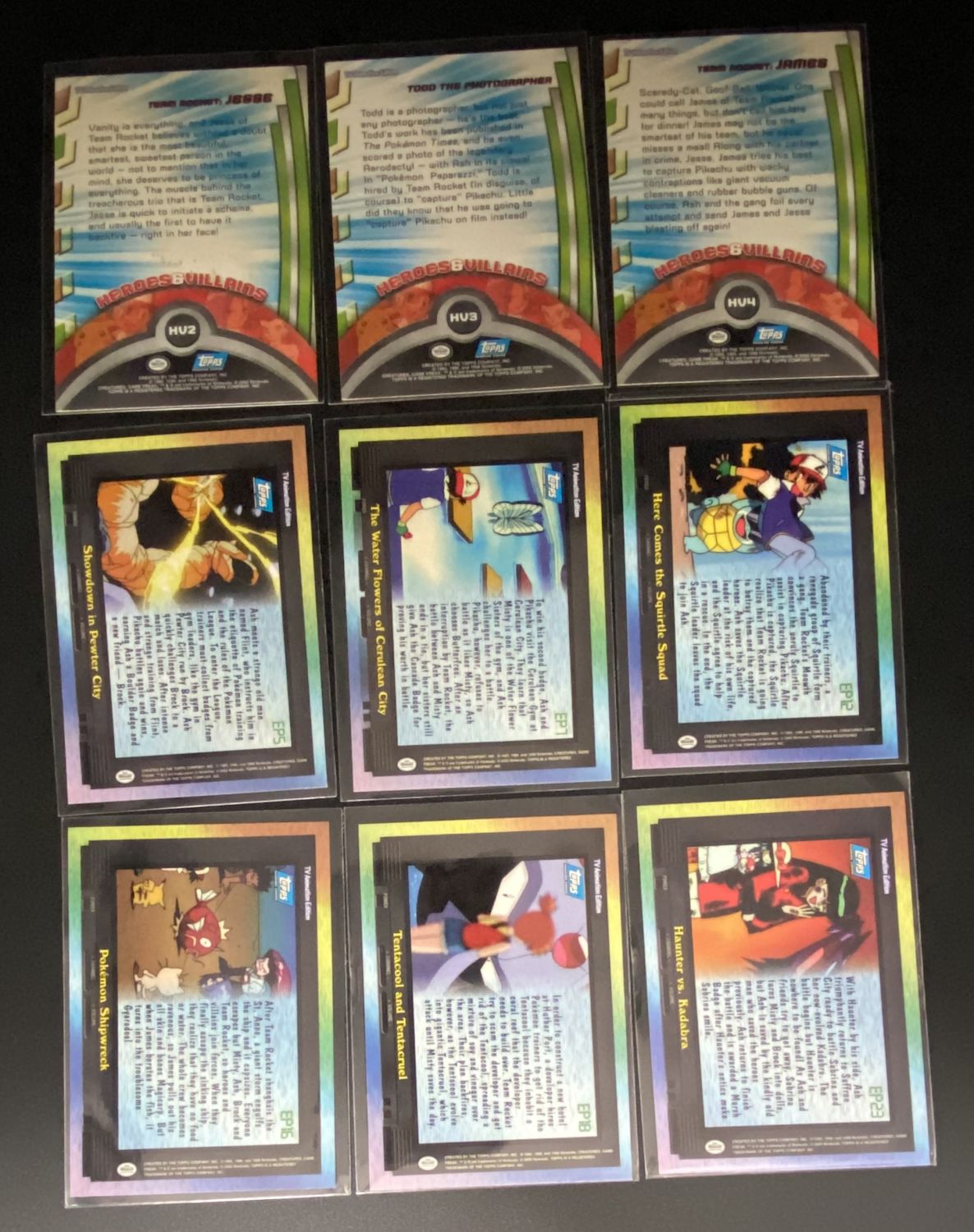 קלפי איסוף - קלפי פוקימון Topps - לוט של 9 קלפים של הסט Pokémon Trading Cards series 2 - 1st printing - מצב NM-PLAYED. - 1 1