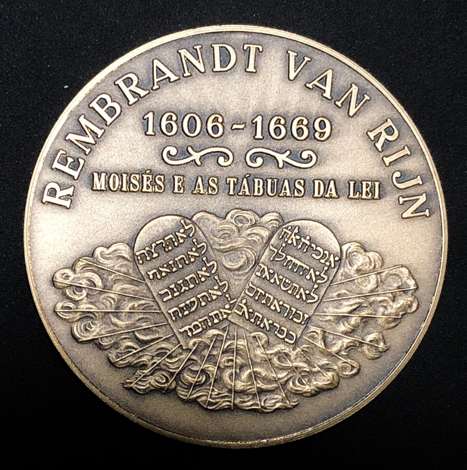 Souvenir token - Moses Breaking the Tablets. - 1 1