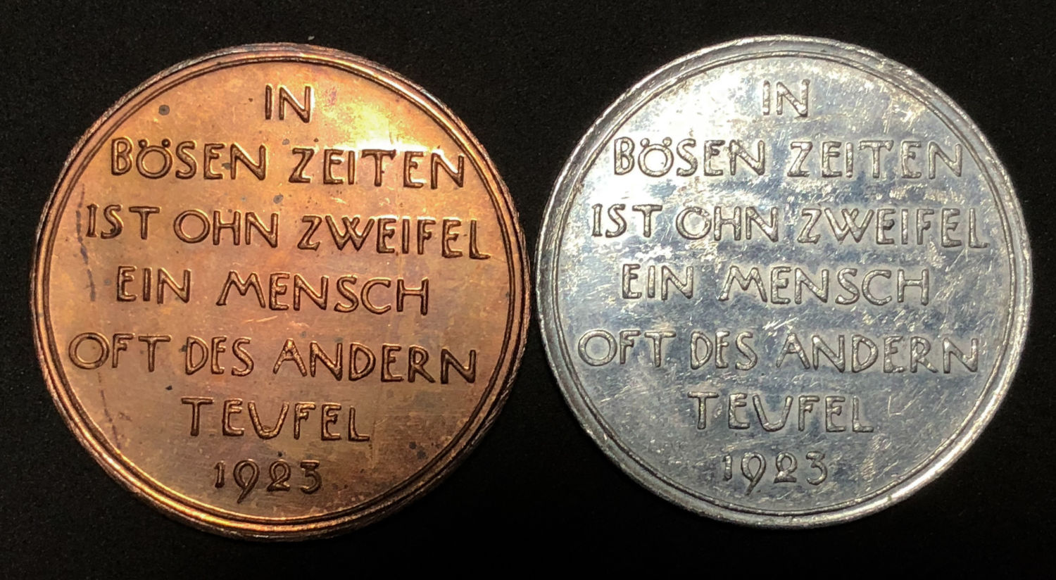 Obverse: lettering: "OB JUD OB CHRIST EIN SCHUFT DER WUCHERER IST" ... - 1 1