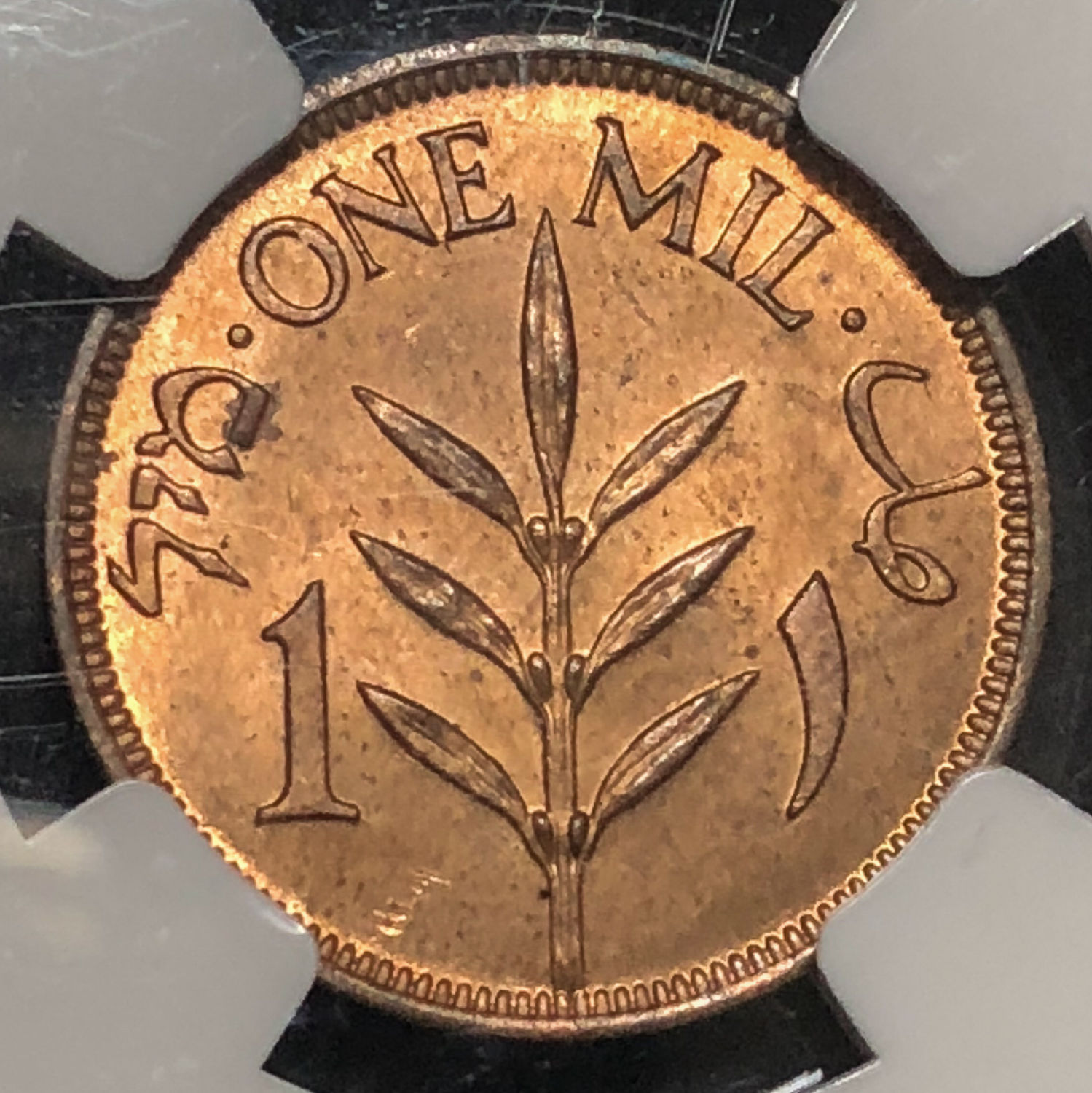 Palestine - 1 mil 1941 - MS64RD - 1 1
