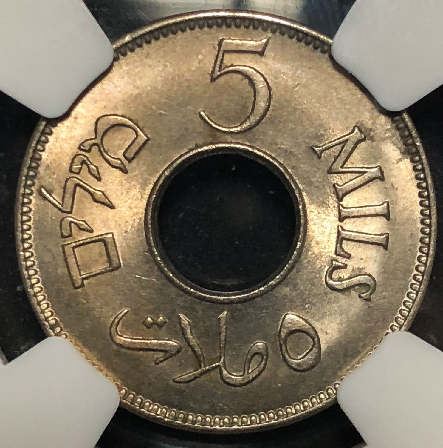 Palestine - 5 mil 1939 - MS65. - 1 1