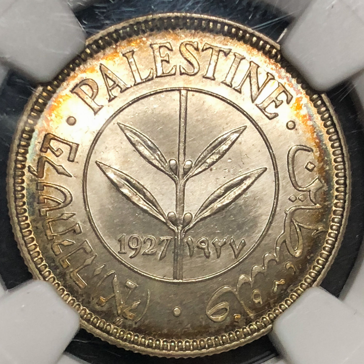 Palestine - 50 mils 1927 - MS65. - 1 0